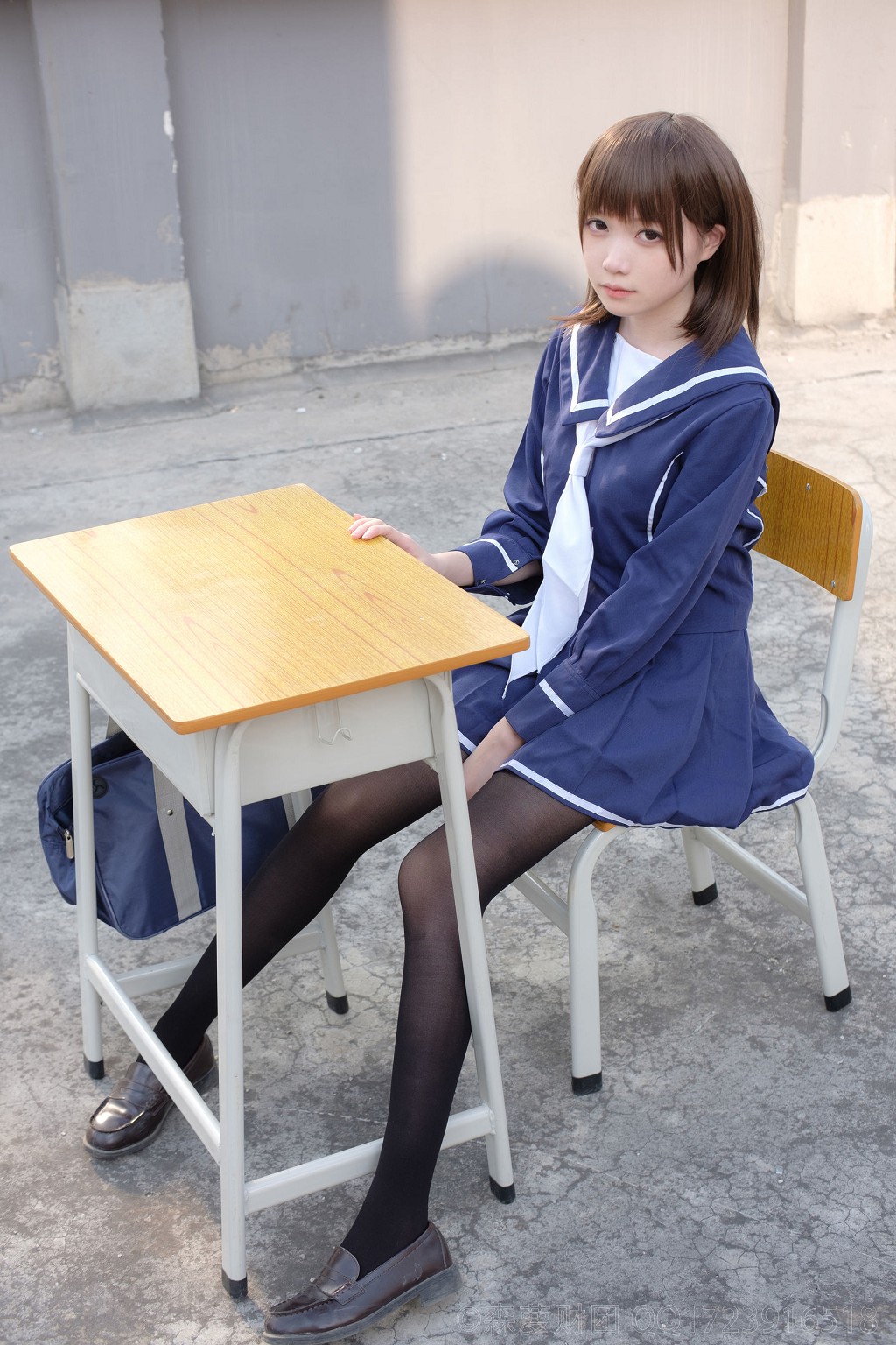 《天台黑丝水手服》 [森萝财团] X-043 写真集[110P]