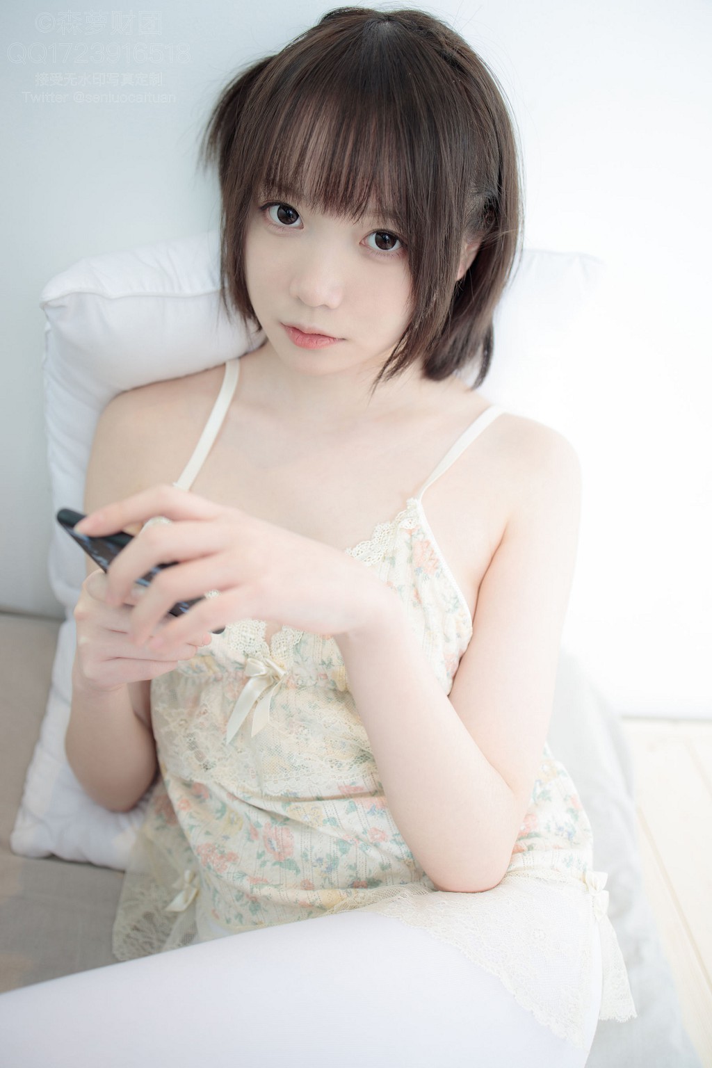 吊带短裙50D白丝 [森萝财团] [X-057] 写真集[83P]