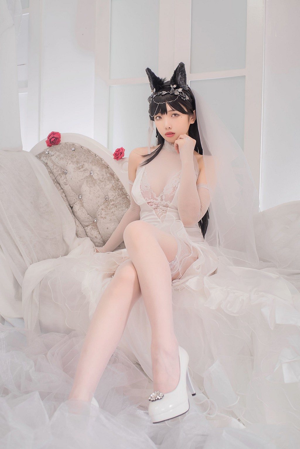 ウェン妹の理不尽 《愛宕花嫁》 [COSPLAY福利] 写真集[32P