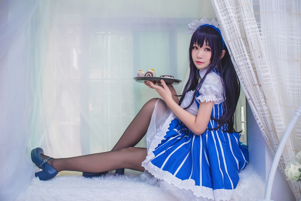 白金サキ《メイド》[コスプレ福利] 写真集[21P