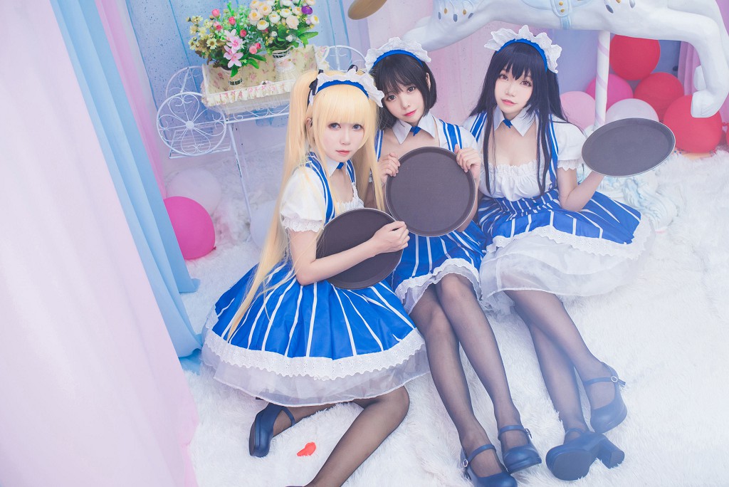 白金サキ《メイド》[コスプレ福利] 写真集[21P
