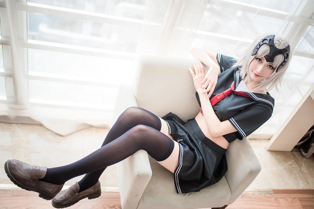 คน气 COSER มู่หมียนหมียน OwO 《ฌานน์ ดาร์ก (ดำ)》 [Cosplay 福利] หนังสือภาพ [23P