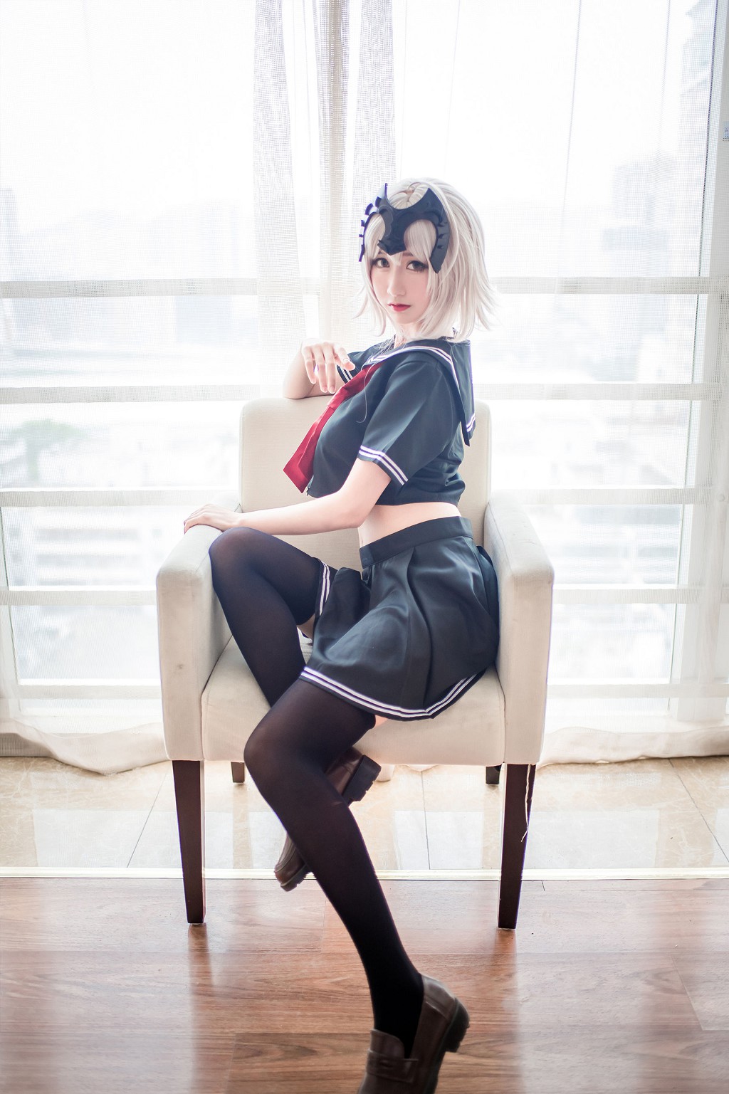 คน气 COSER มู่หมียนหมียน OwO 《ฌานน์ ดาร์ก (ดำ)》 [Cosplay 福利] หนังสือภาพ [23P