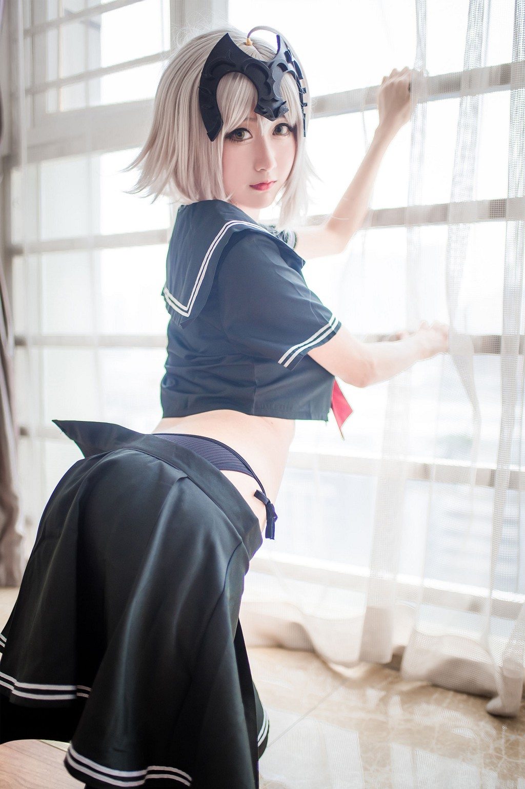 คน气 COSER มู่หมียนหมียน OwO 《ฌานน์ ดาร์ก (ดำ)》 [Cosplay 福利] หนังสือภาพ [23P