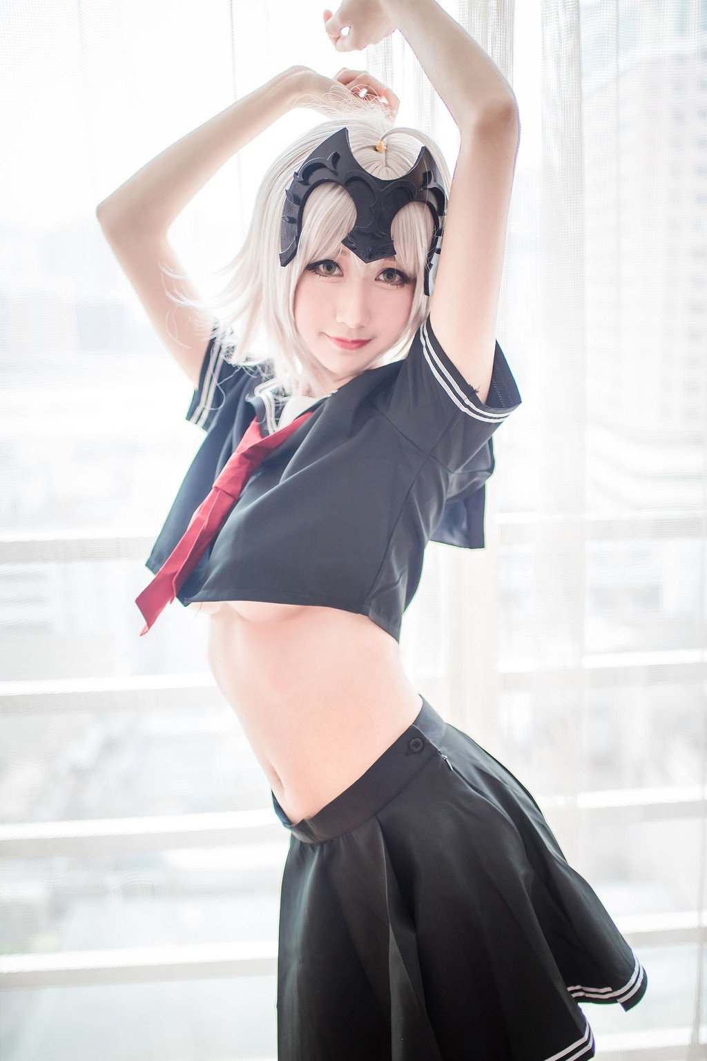 คน气 COSER มู่หมียนหมียน OwO 《ฌานน์ ดาร์ก (ดำ)》 [Cosplay 福利] หนังสือภาพ [23P