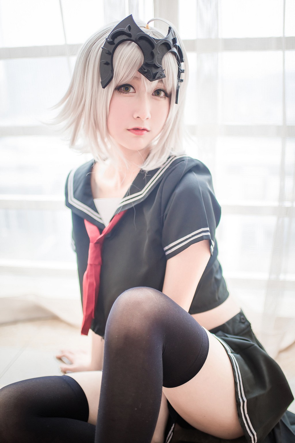 คน气 COSER มู่หมียนหมียน OwO 《ฌานน์ ดาร์ก (ดำ)》 [Cosplay 福利] หนังสือภาพ [23P