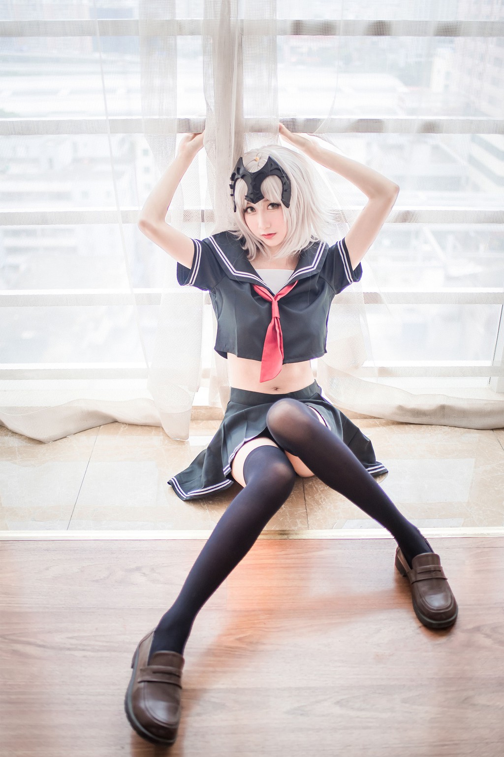คน气 COSER มู่หมียนหมียน OwO 《ฌานน์ ดาร์ก (ดำ)》 [Cosplay 福利] หนังสือภาพ [23P