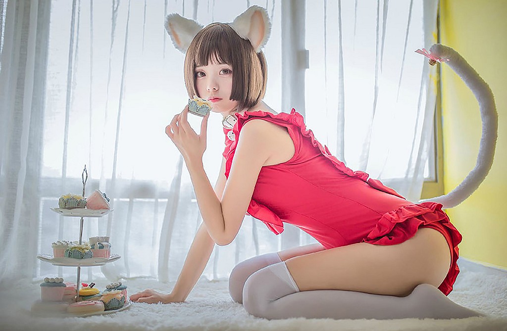小野妹子w《猫系泳衣+魔法少女伊莉雅+金莲旗袍》 [Cosplay美女] 写真集[34P]