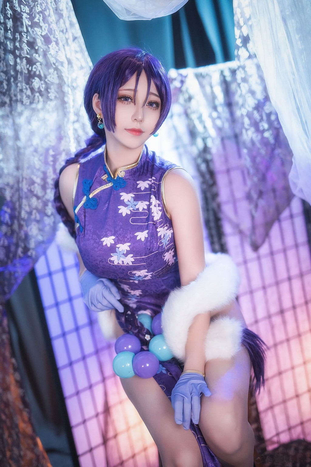 萌妹菌烨tako《アイタケイヌ レーシング FGO ナイグアン 旗袍 マシュ》 [コスプレ美女] 写真集[45P