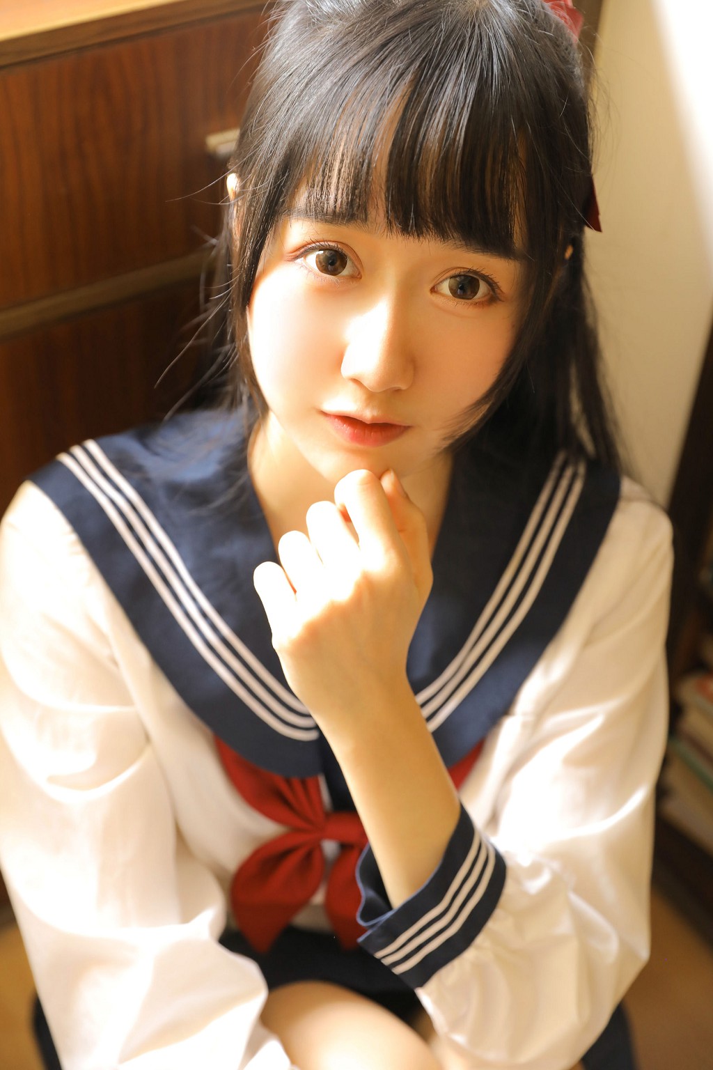 목면면OwO 《면샹쑤이 JK 수병복》 [COSER 미녀] 사진집[32P