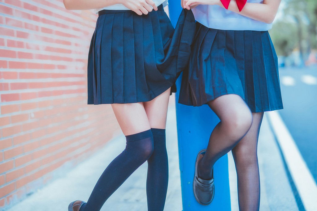 桜桃喵与疯猫ss JK百合2 Cosplay 33P