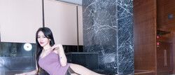Beautyleg黑丝袜美腿性感高跟凉鞋腿模Avril