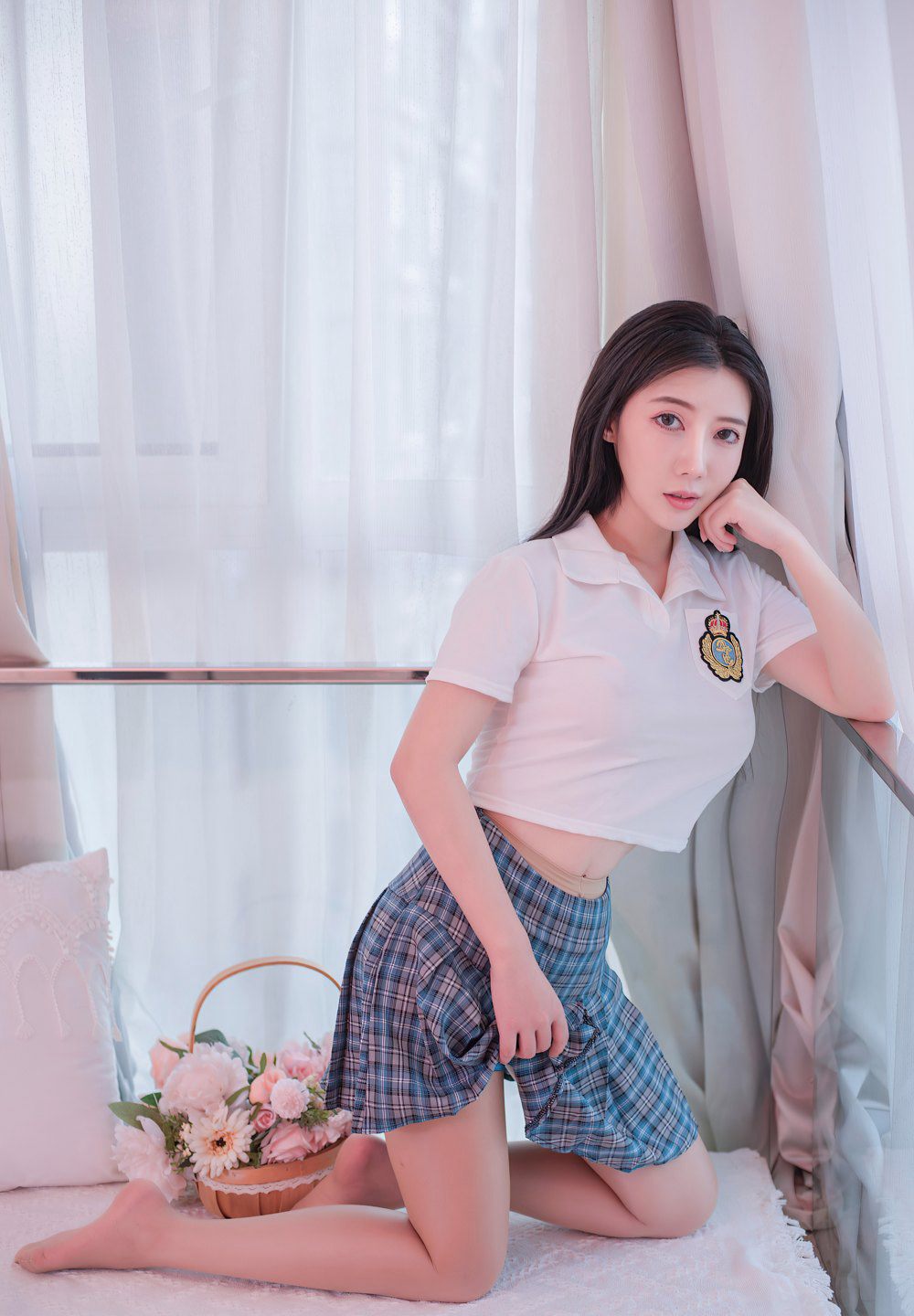 陈梦babe臀控后交极品JK短裙肉丝袜无内白嫩翘臀图片