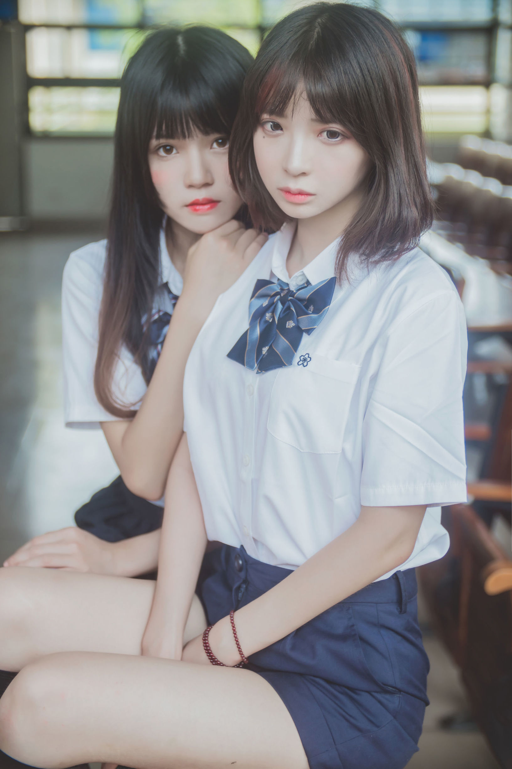桜桃喵与疯猫ss JK百合 Cosplay