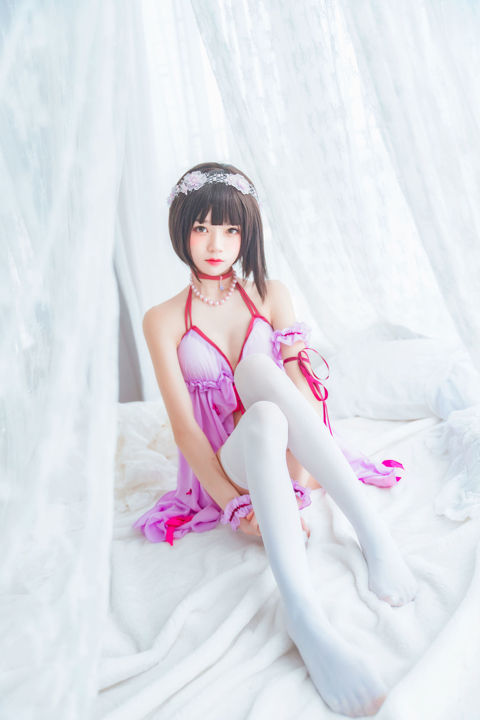 [萝莉COS] 桜桃喵《(加藤惠)小睡裙》
