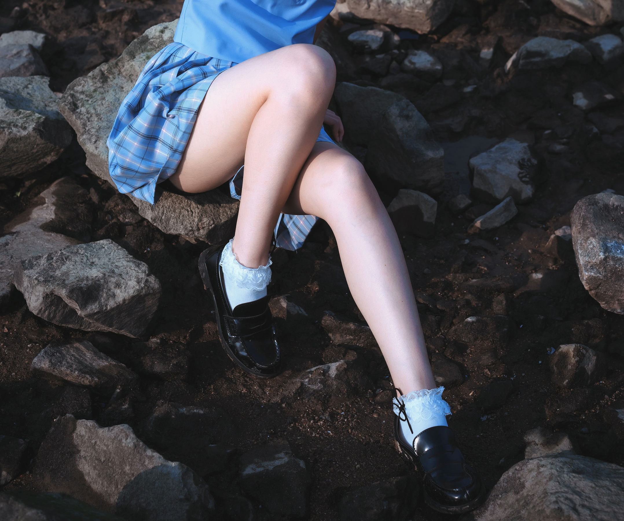 疯猫ss 一起去海鸥岛吧 校服海边Cosplay