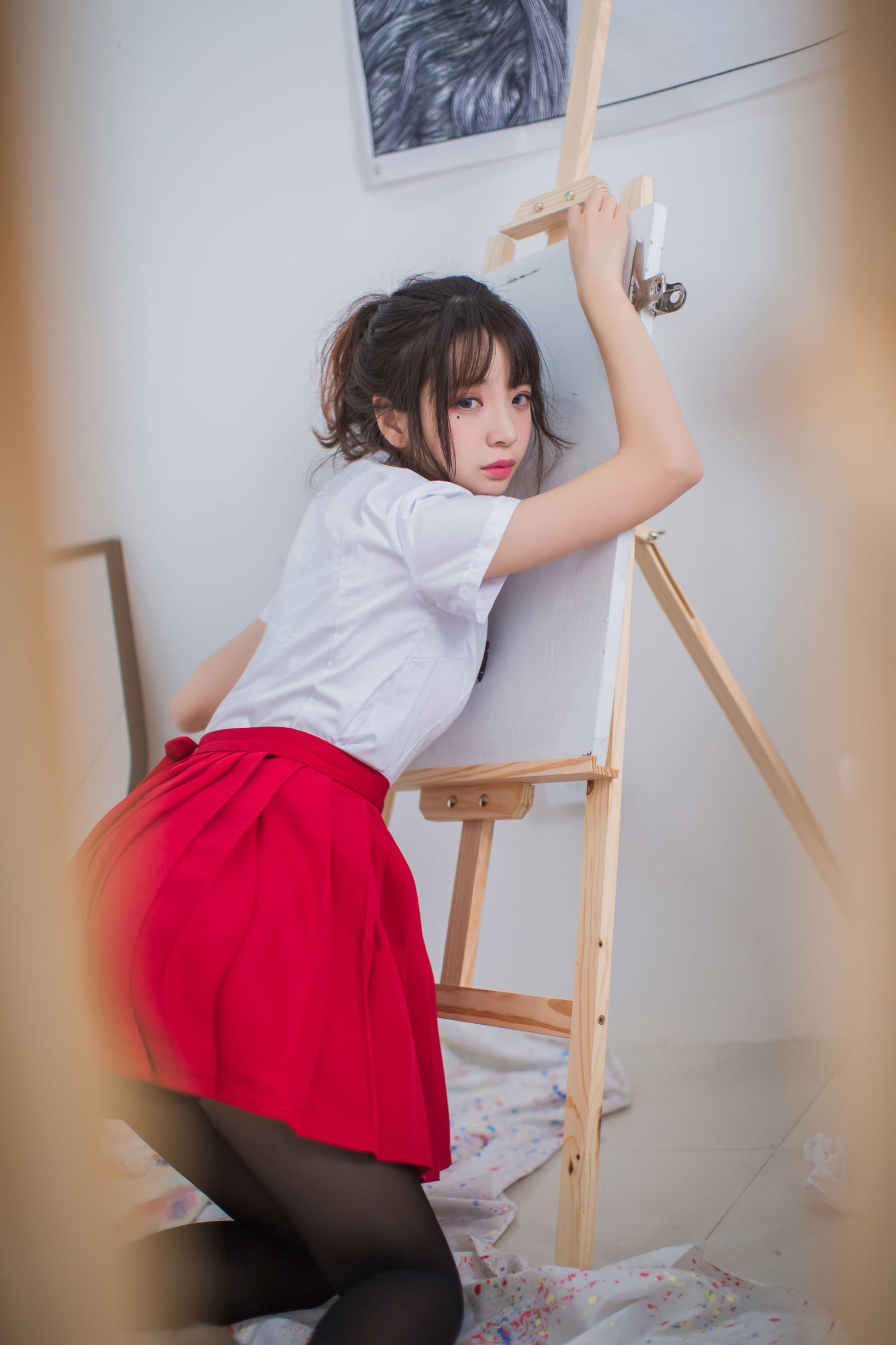 Crazy Cat ss ถุงน่องดำ JK สไตล์สาวหวาน