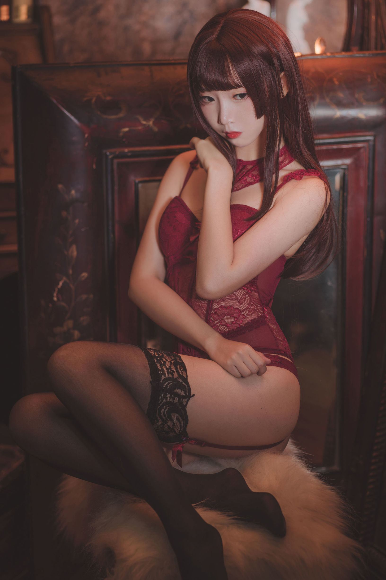 โลลิคอส] เมี่ยนปิงเซียนเอ๋อ - สาวในสมอง ชุดรัดรูปสีแดง