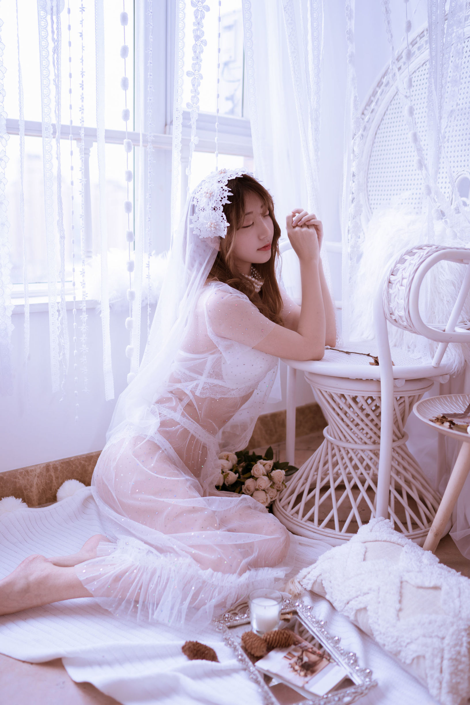 [萝莉COS] 黑川 - 年上彼女 婚纱+毛衣