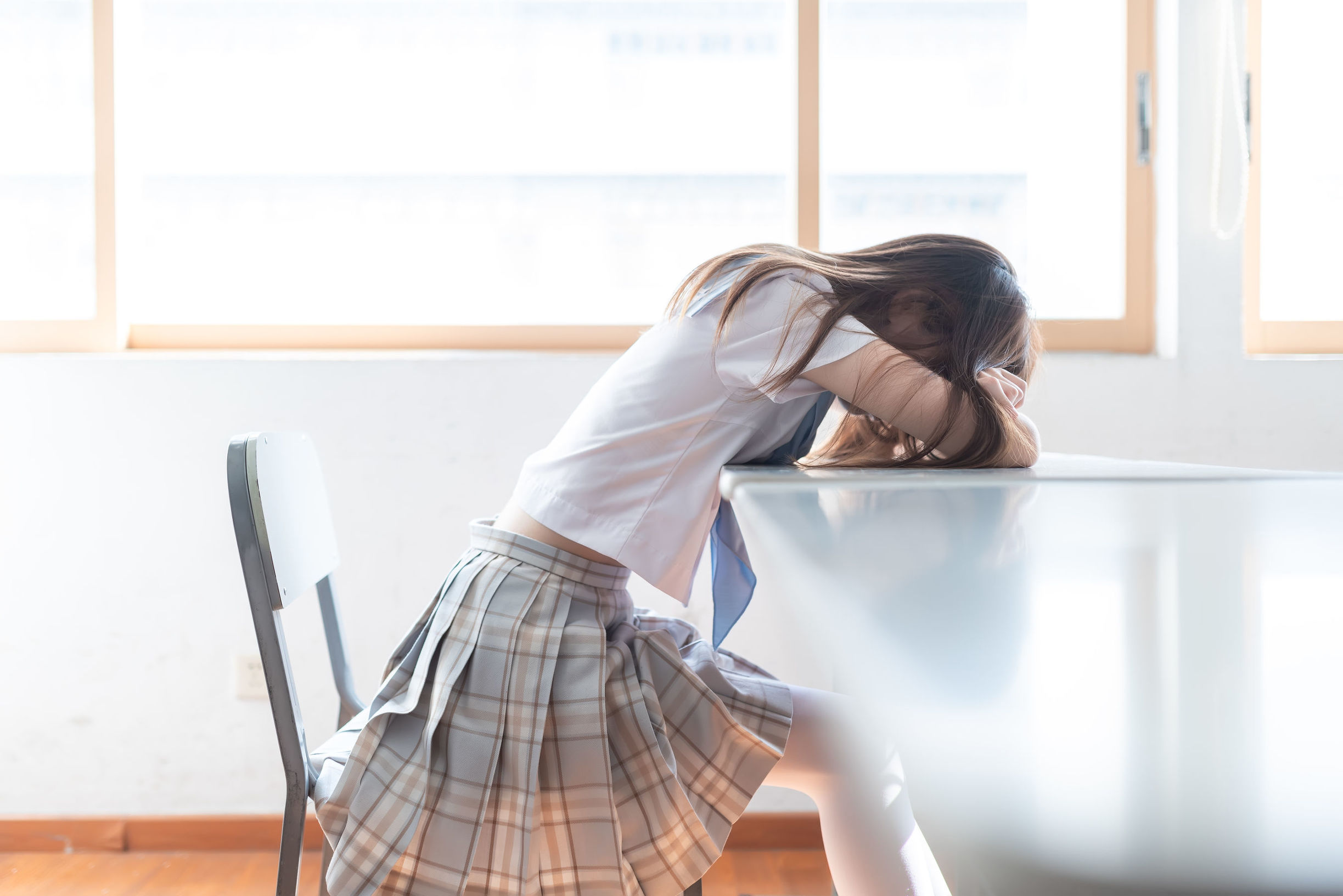 [风之领域] NO.041 教室水手服白丝