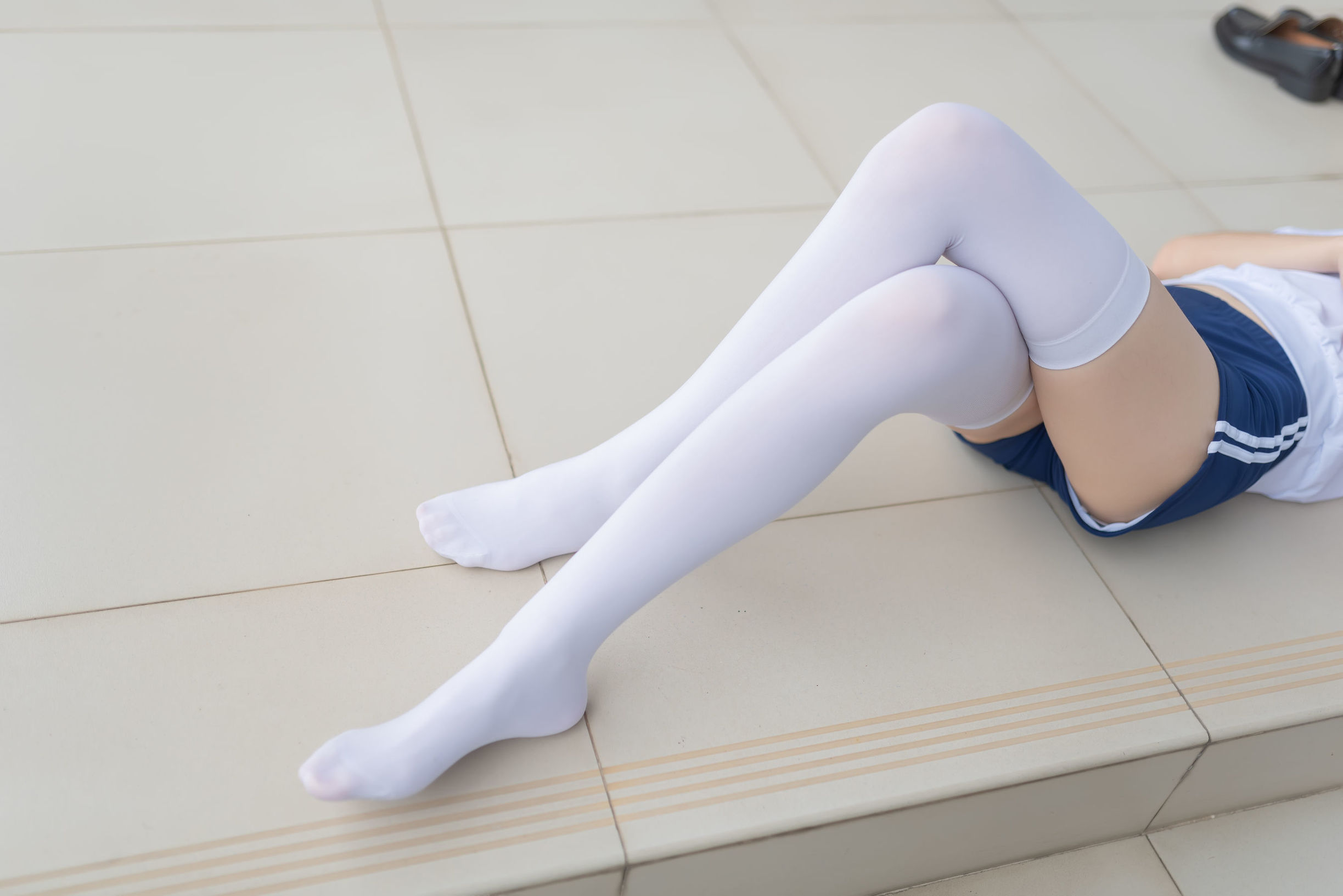 Realm of the Wind] No. 045 Fresh Gymnastics Uniform White Silk Girl Photo Collection