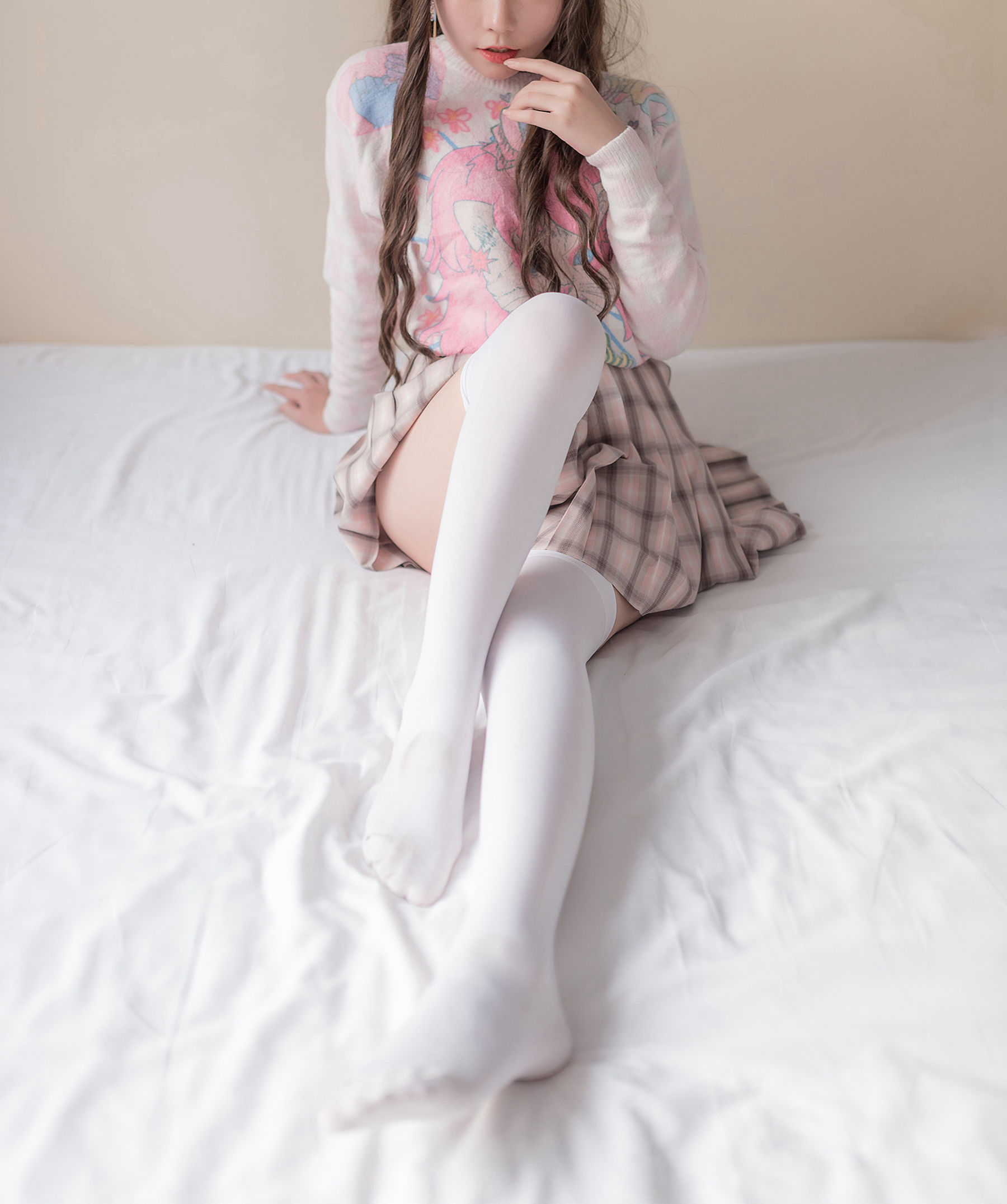 Domain of the Wind] No. 087 Bathroom Japanese-style Over-the-knee White Silk