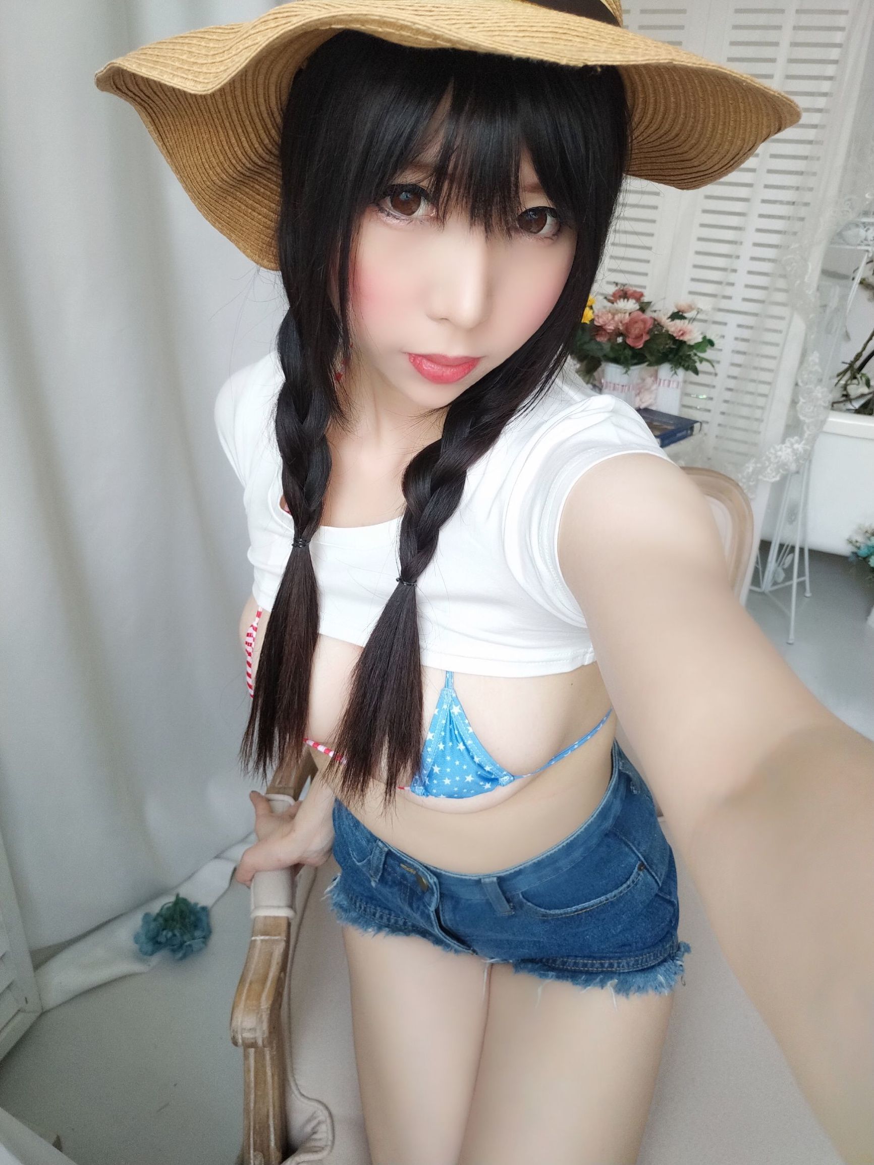 二次元巨乳美女鹿野希 牛仔女郎