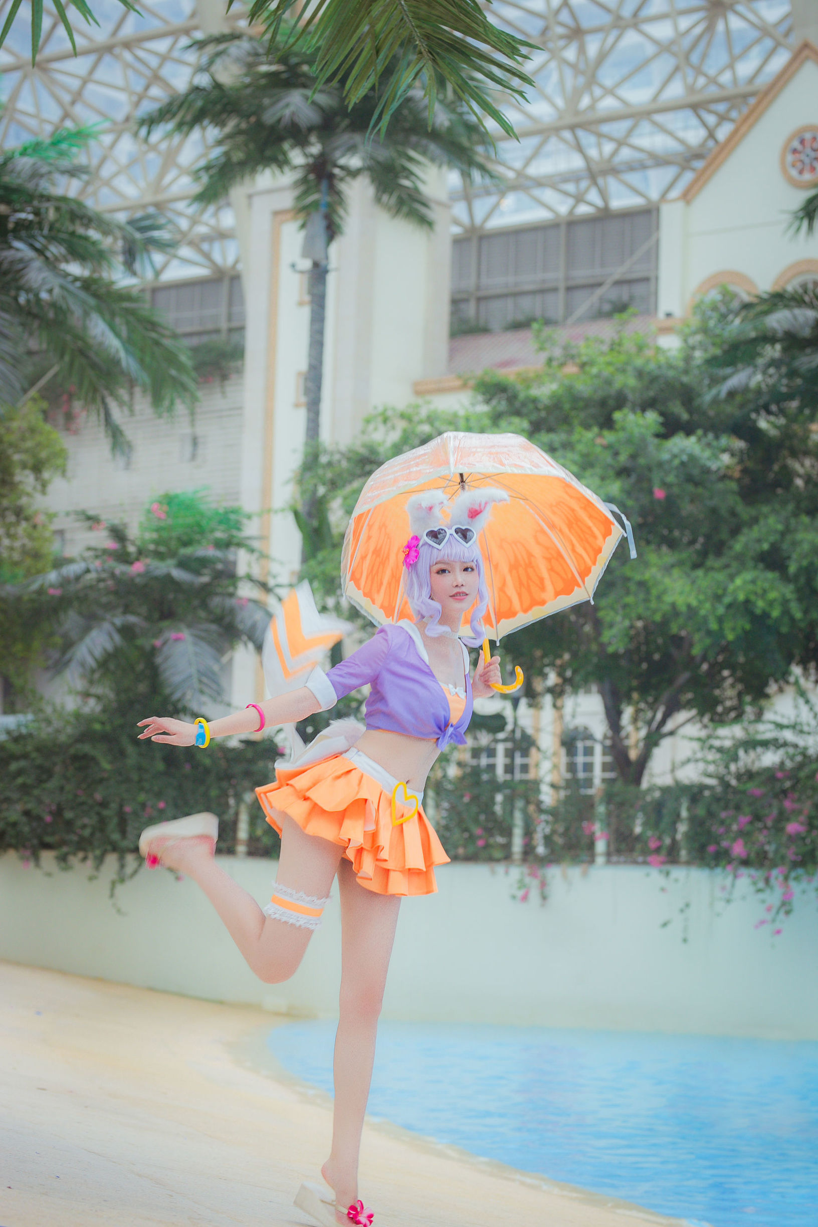 Popular coser Qi Gu Er MIKI, Honor of Kings, Gongsun Li Honey Orange Summer