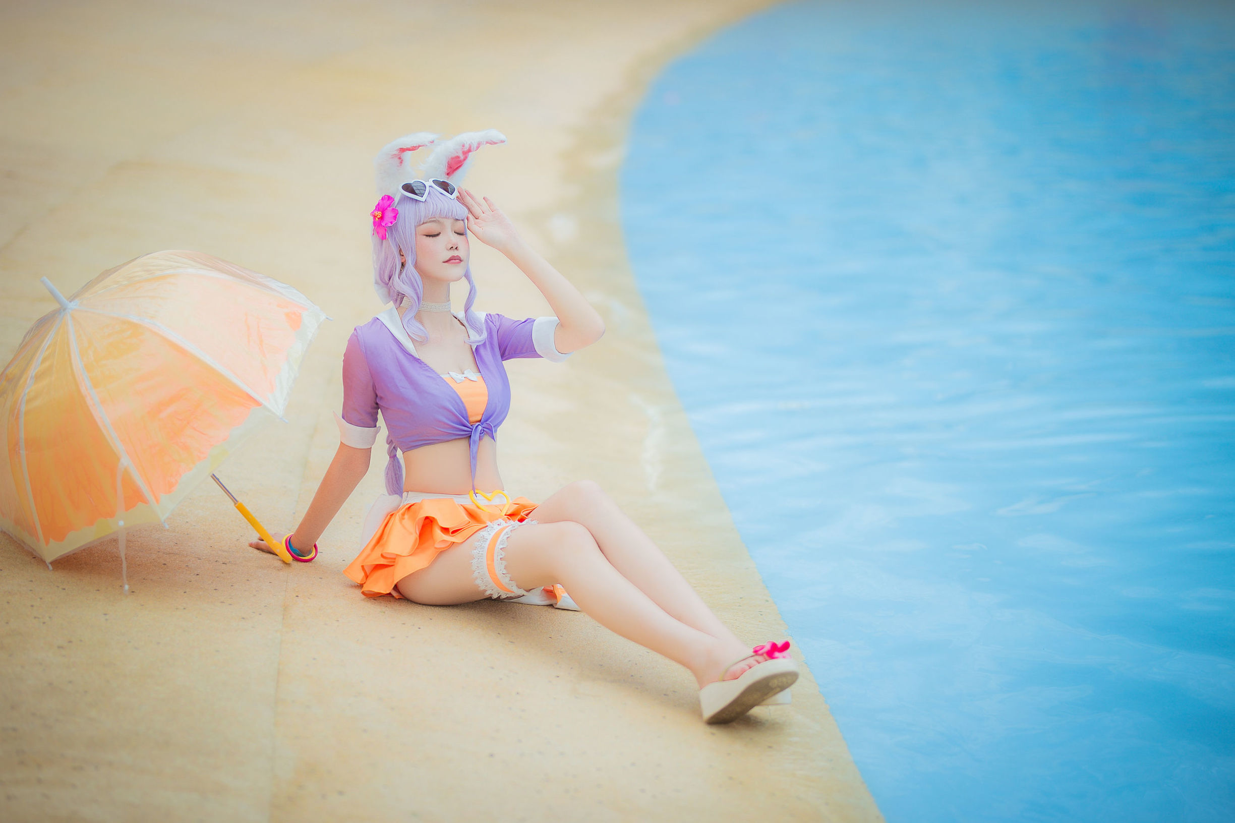 Popular coser Qi Gu Er MIKI, Honor of Kings, Gongsun Li Honey Orange Summer