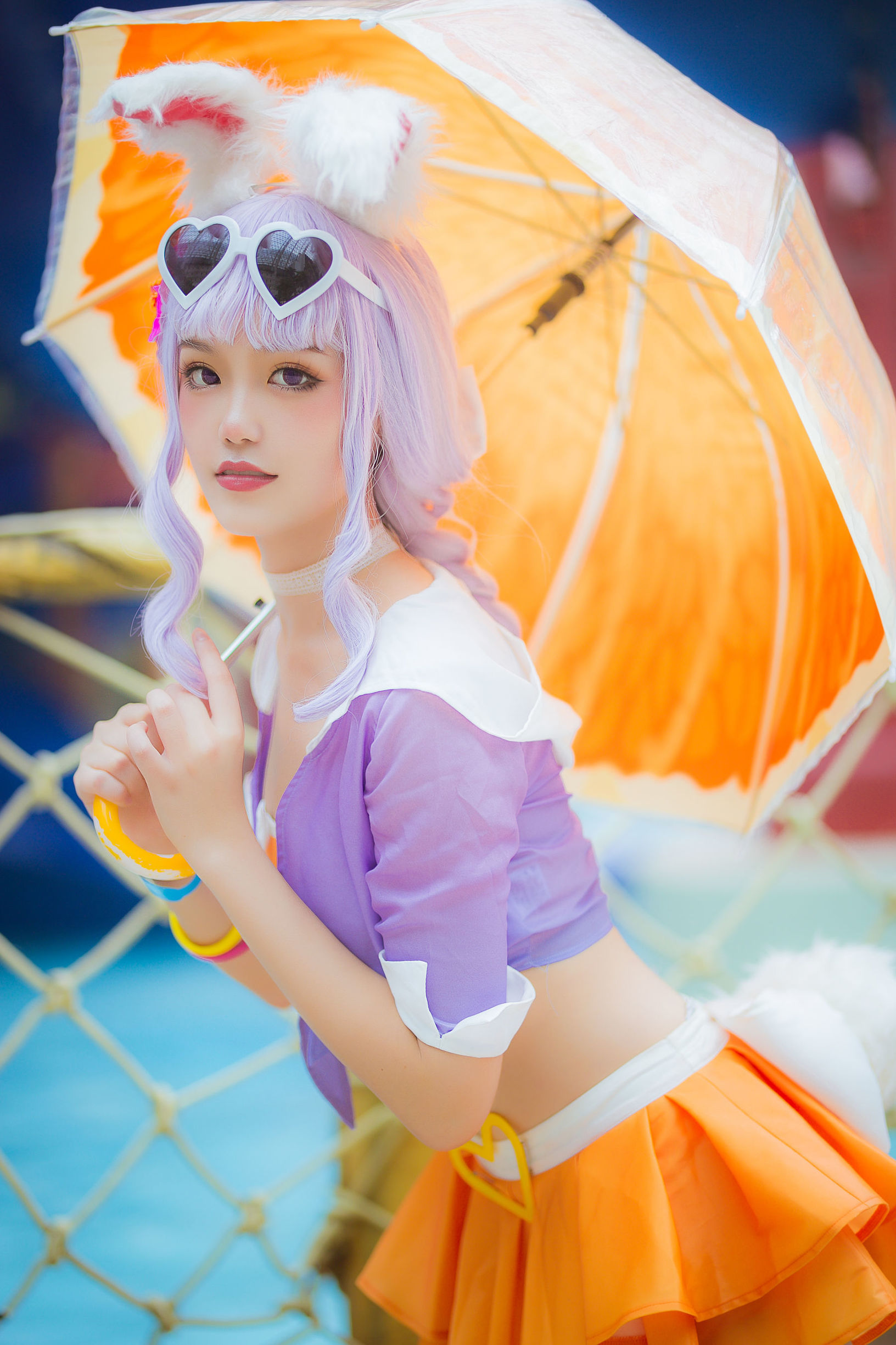 Popular coser Qi Gu Er MIKI, Honor of Kings, Gongsun Li Honey Orange Summer