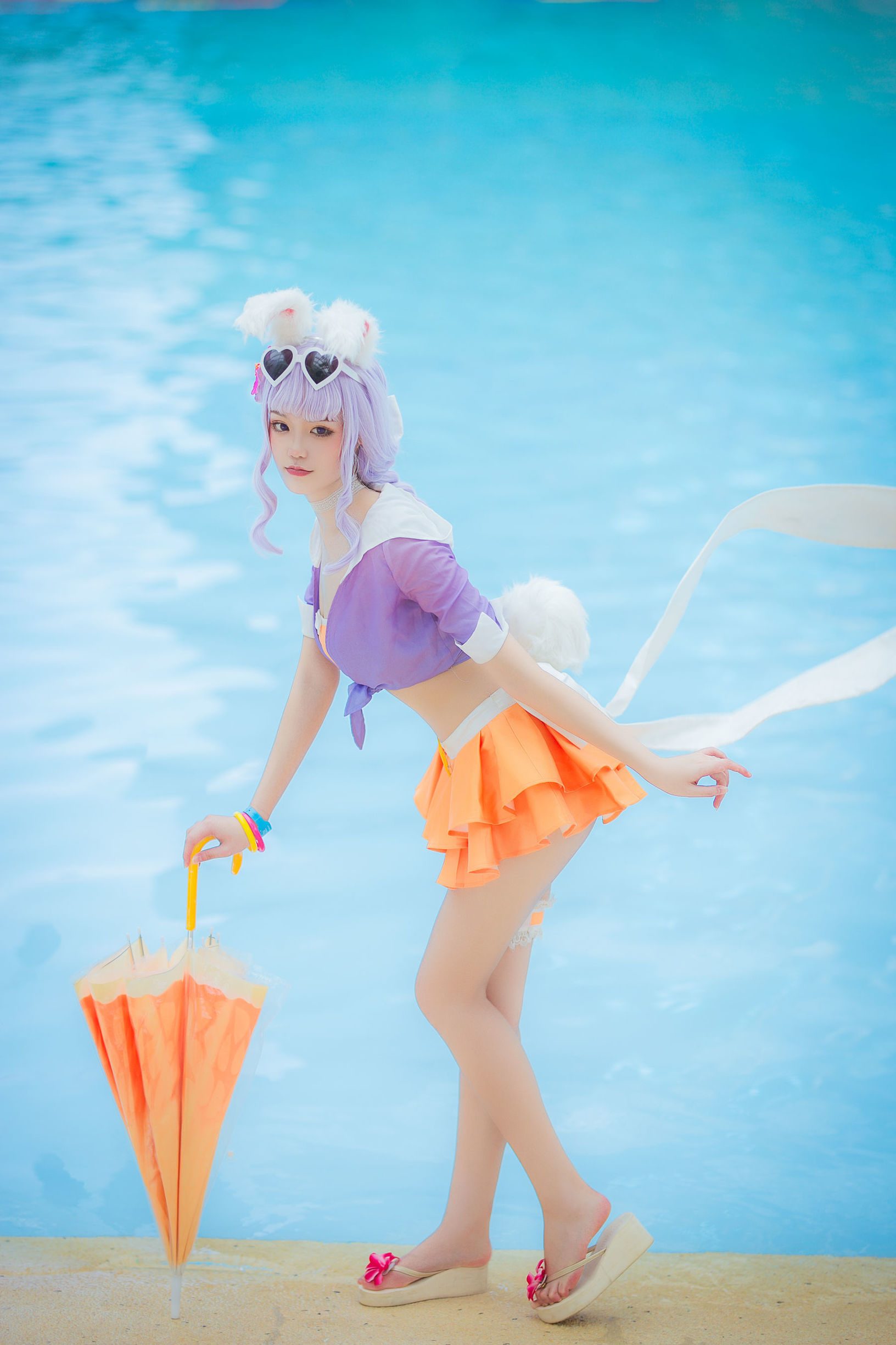 Popular coser Qi Gu Er MIKI, Honor of Kings, Gongsun Li Honey Orange Summer