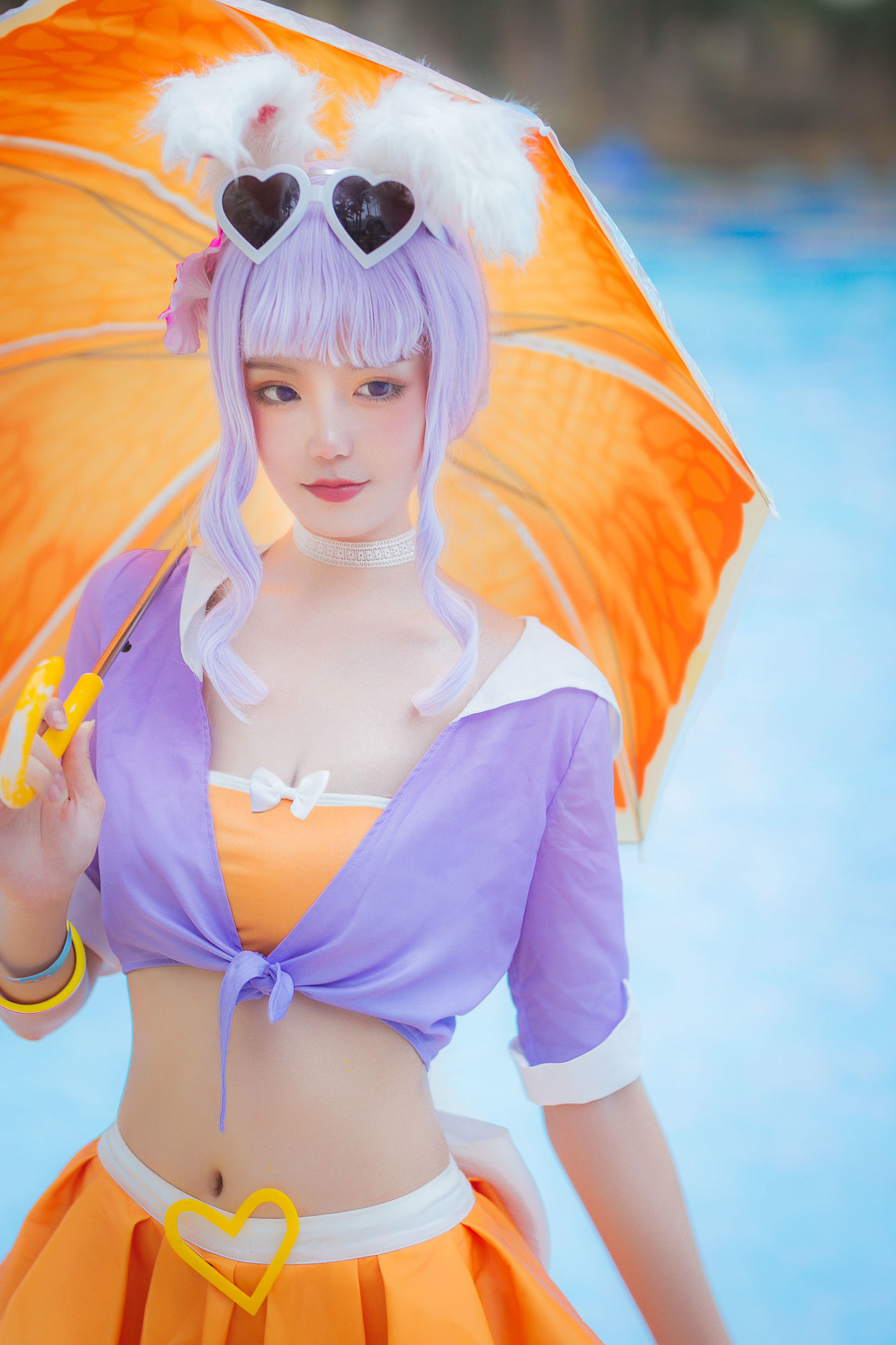 Popular coser Qi Gu Er MIKI, Honor of Kings, Gongsun Li Honey Orange Summer