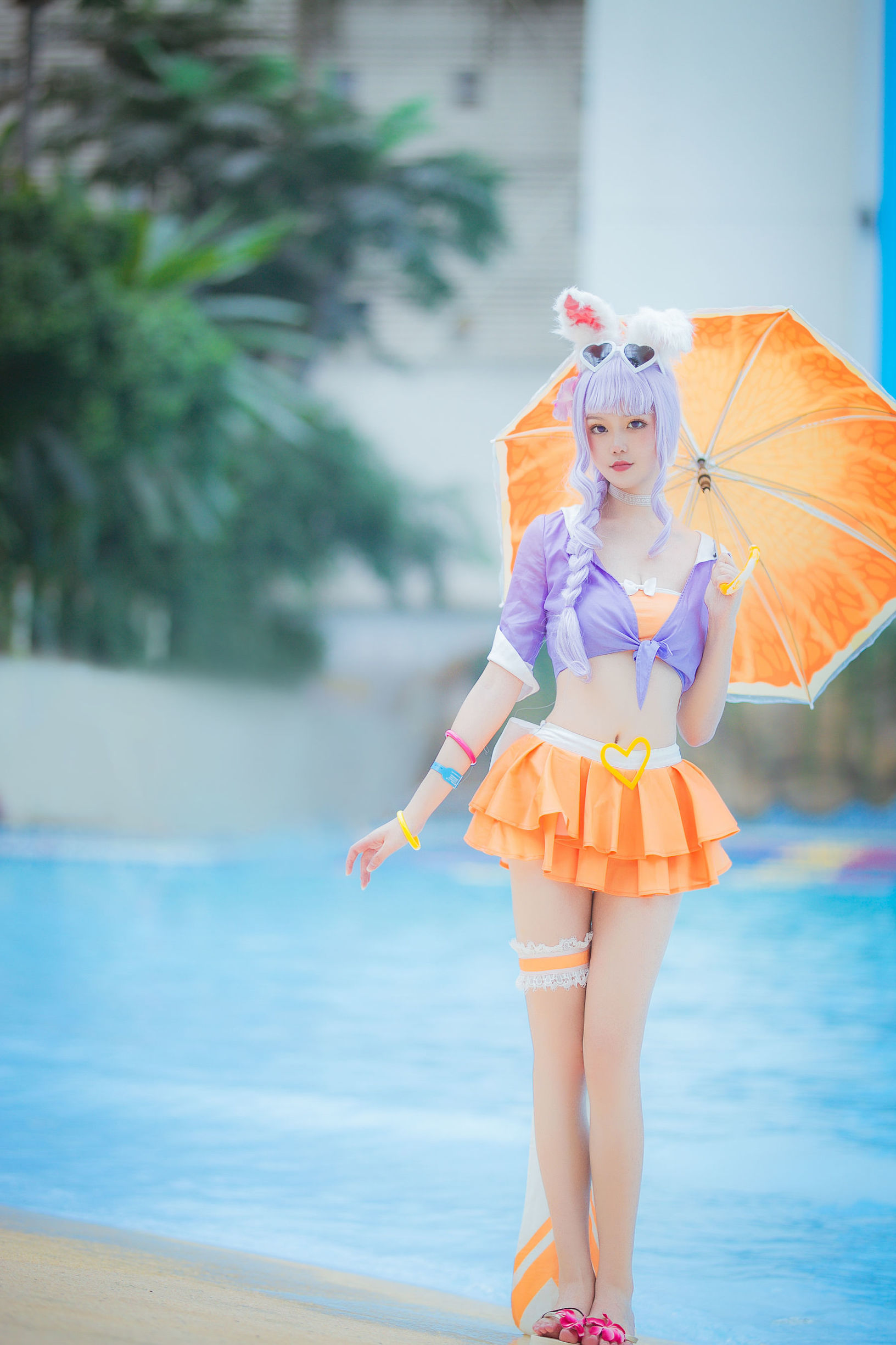 Popular coser Qi Gu Er MIKI, Honor of Kings, Gongsun Li Honey Orange Summer