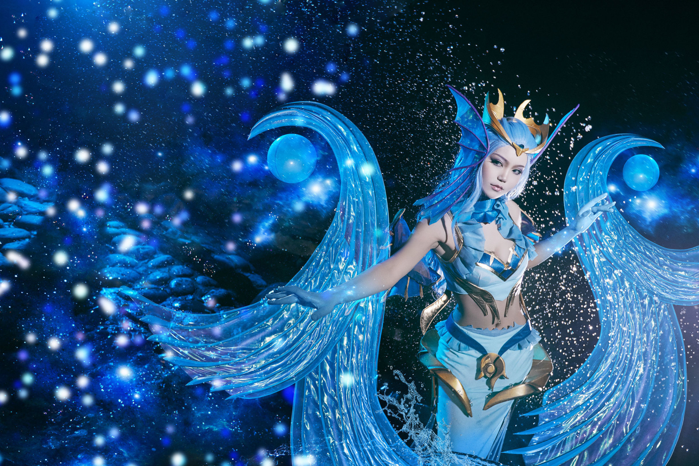 Popular cosplayer Qi Gu Er MIKI, Honor of Kings, Wu Zetian Ocean Heart