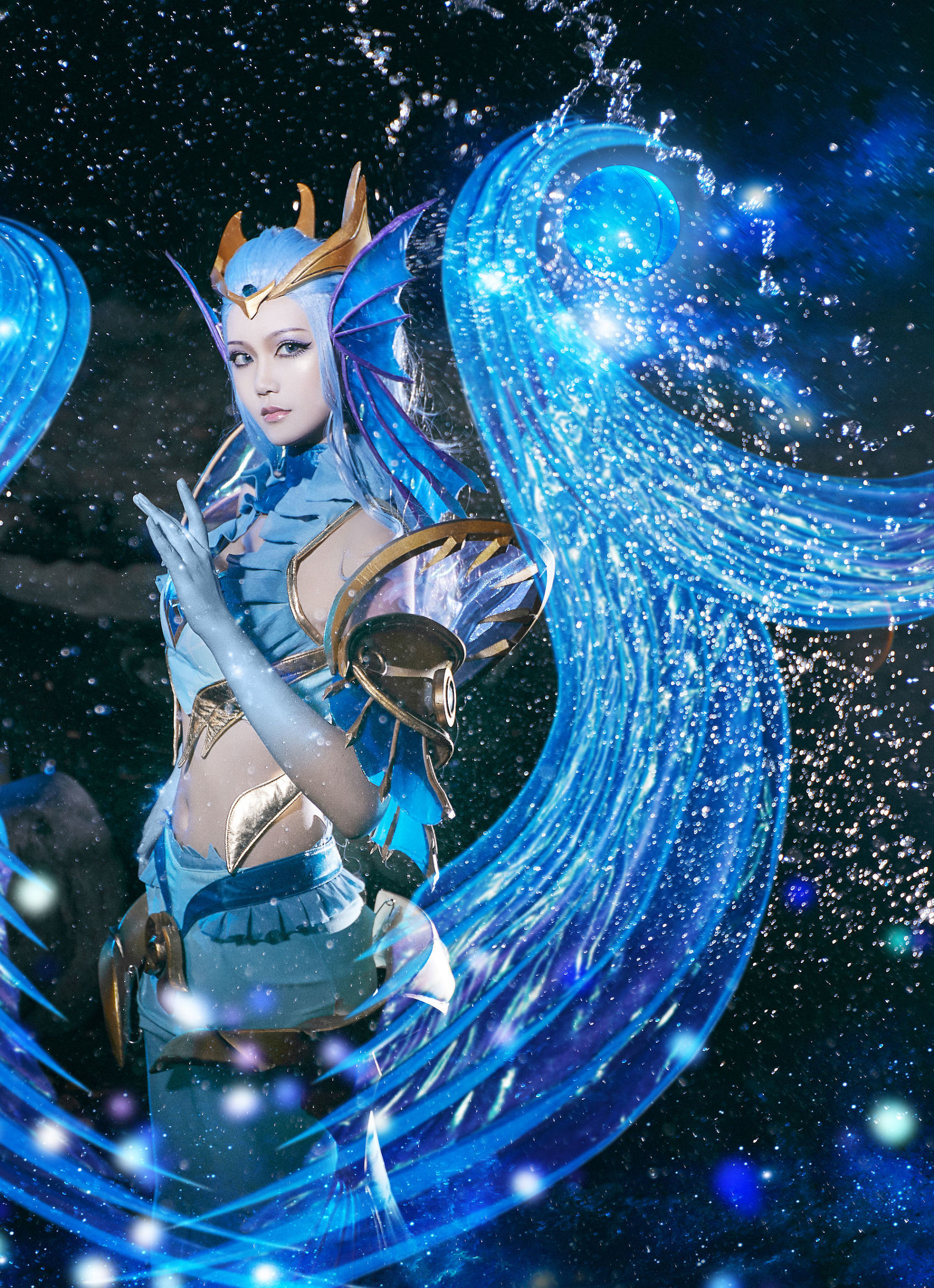 Popular cosplayer Qi Gu Er MIKI, Honor of Kings, Wu Zetian Ocean Heart