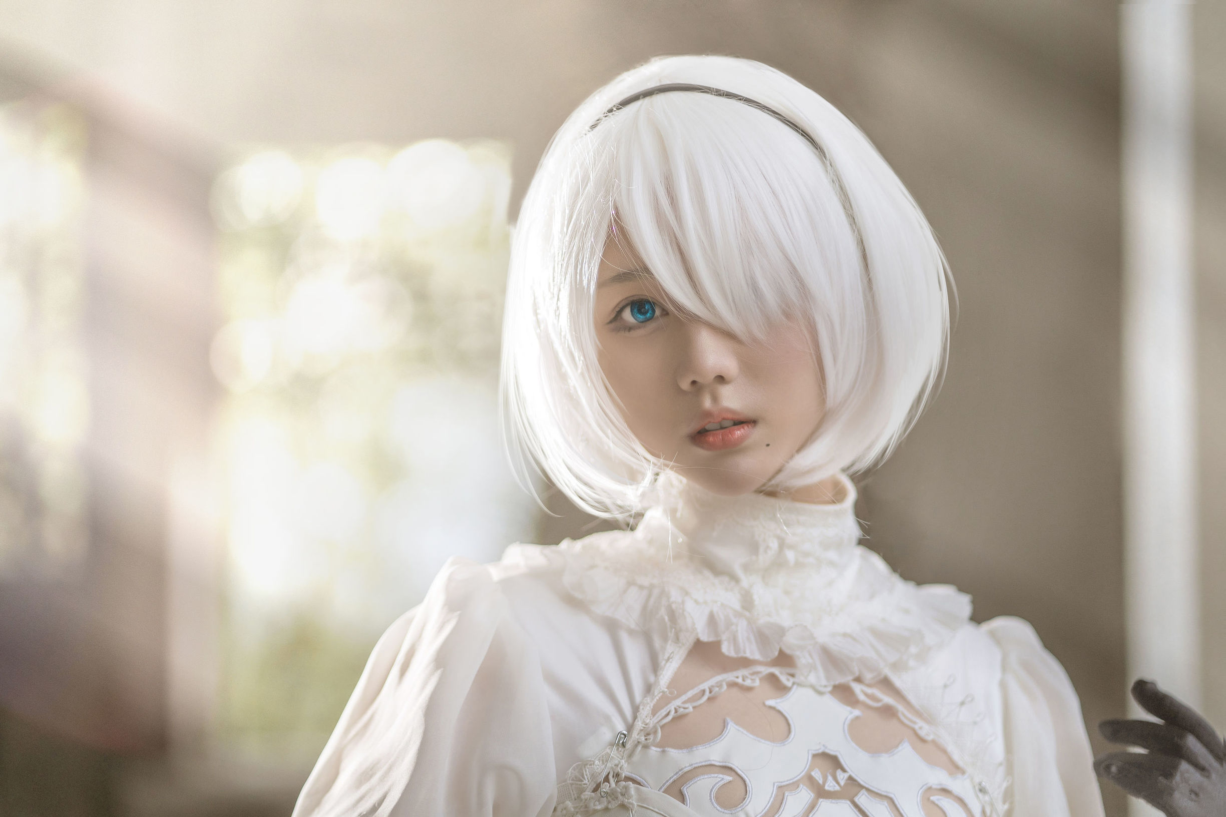 微博ฟูหลี่จีจิงเจียง 2B ชุดแต่งงานสีขาว