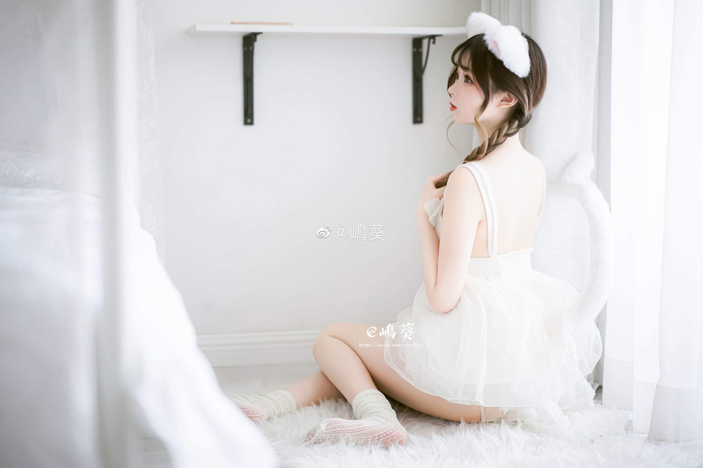 微博สาวสวย ชิม่า ออย ภาพถ่ายส่วนตัวของแมวกระดิ่ง