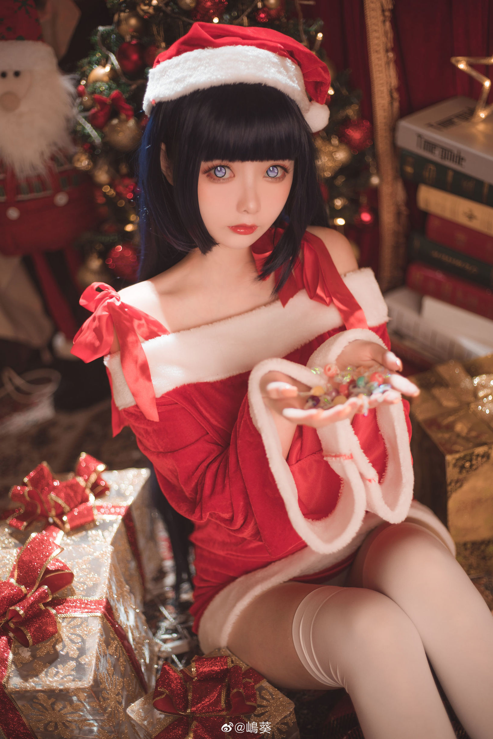 Weibo beauty Shima Aoi, Naruto, Hinata Christmas
