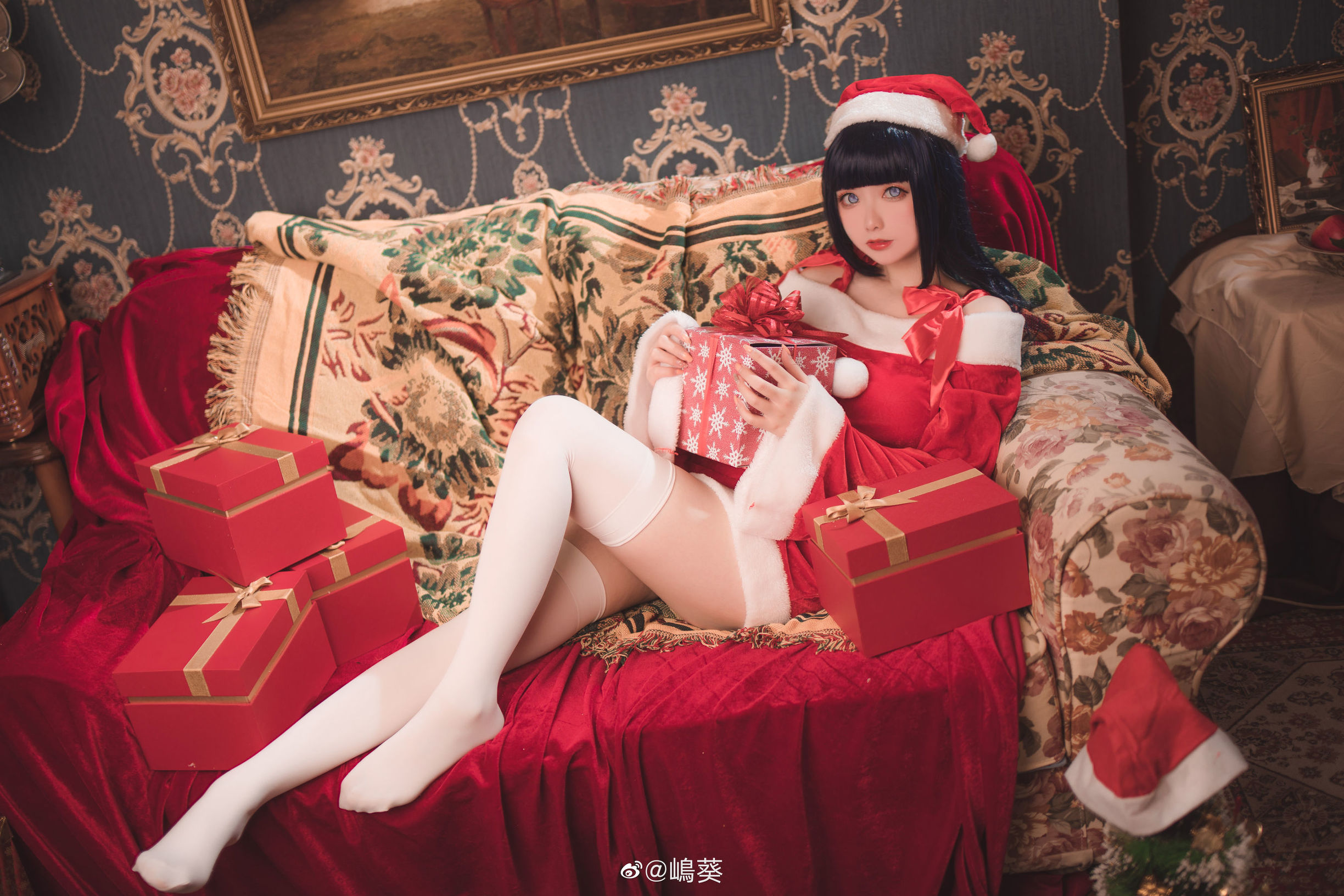 Weibo beauty Shima Aoi, Naruto, Hinata Christmas