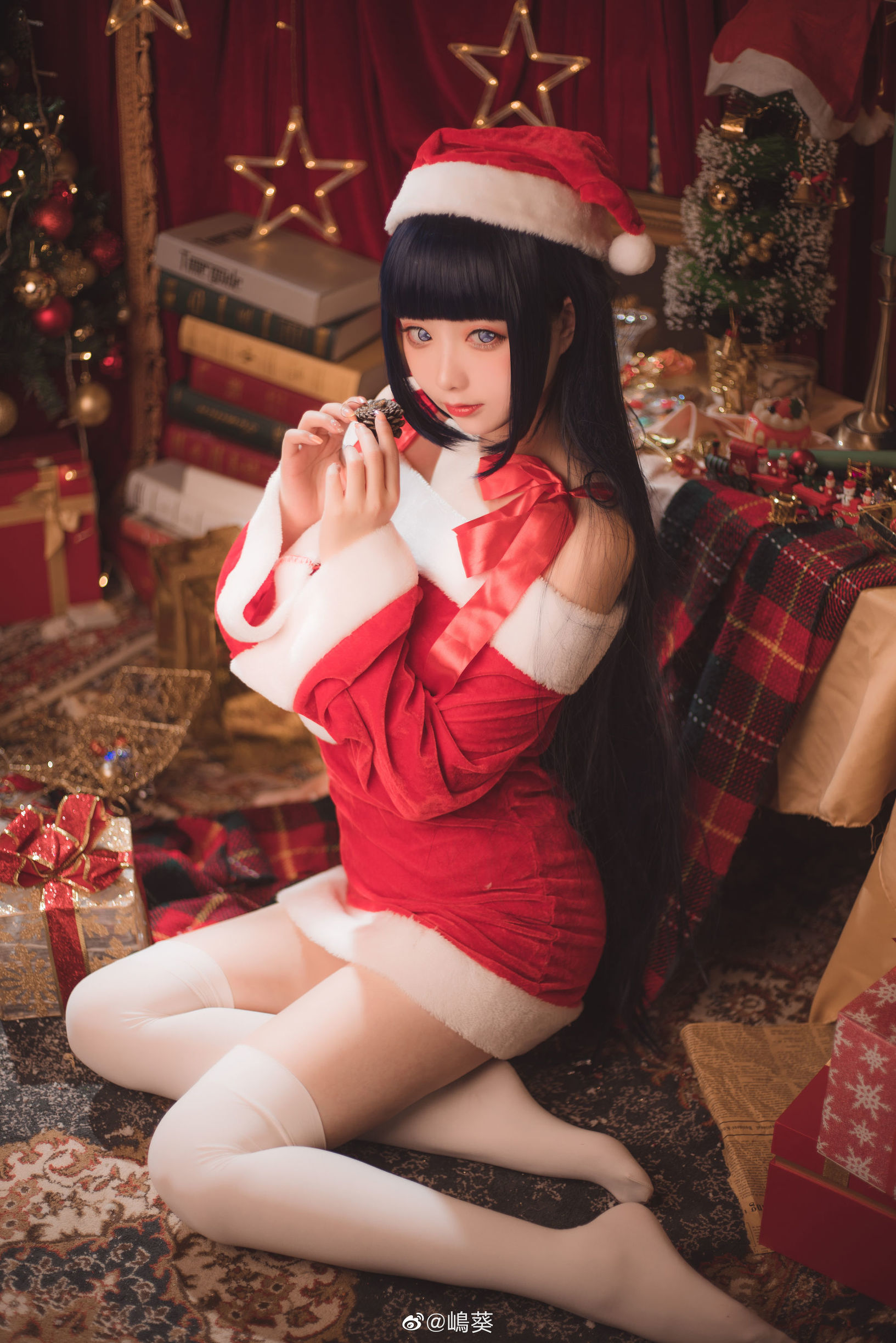 Weibo beauty Shima Aoi, Naruto, Hinata Christmas