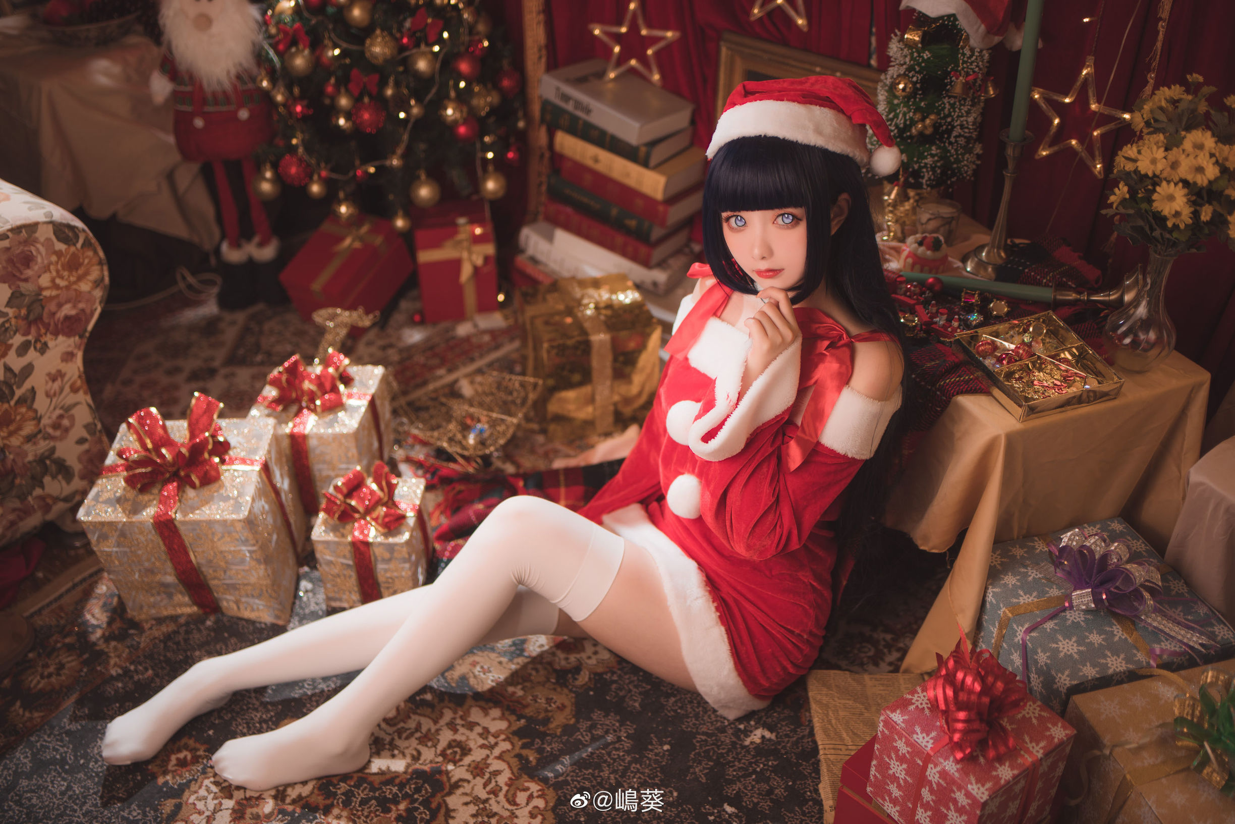 Weibo beauty Shima Aoi, Naruto, Hinata Christmas