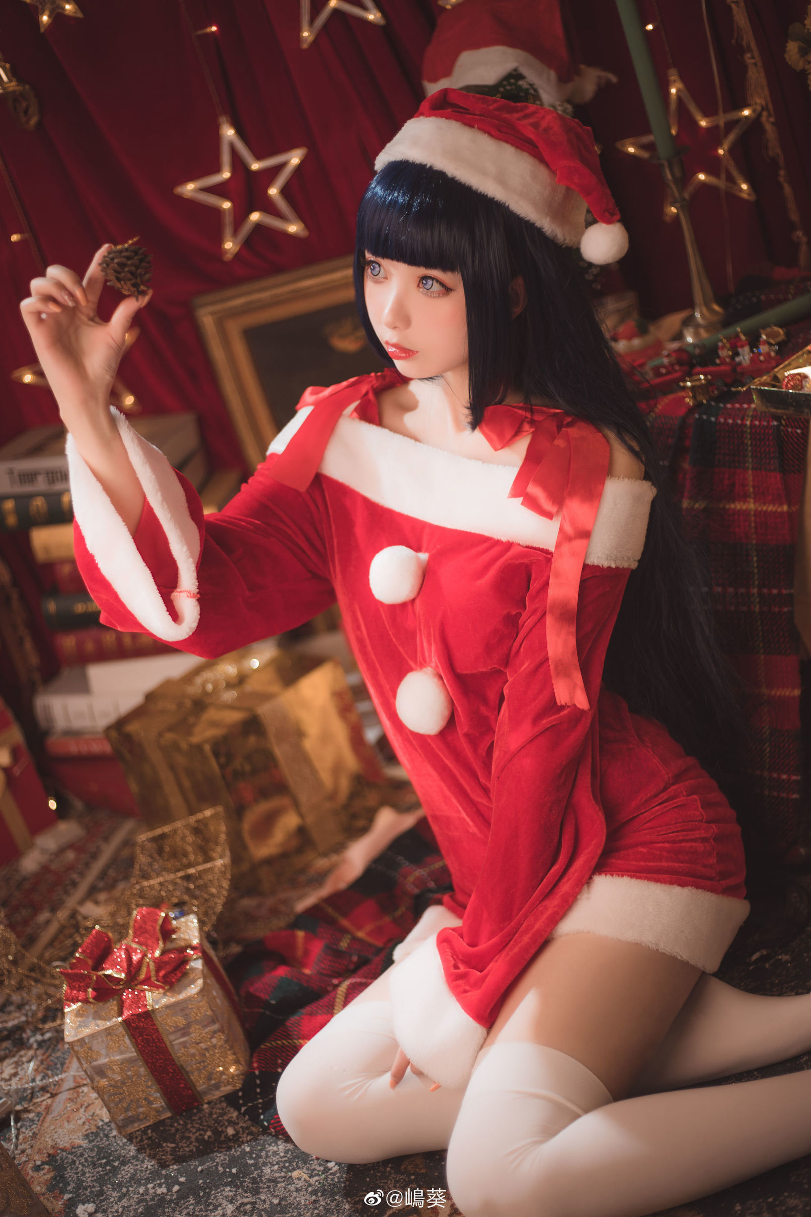 Weibo beauty Shima Aoi, Naruto, Hinata Christmas