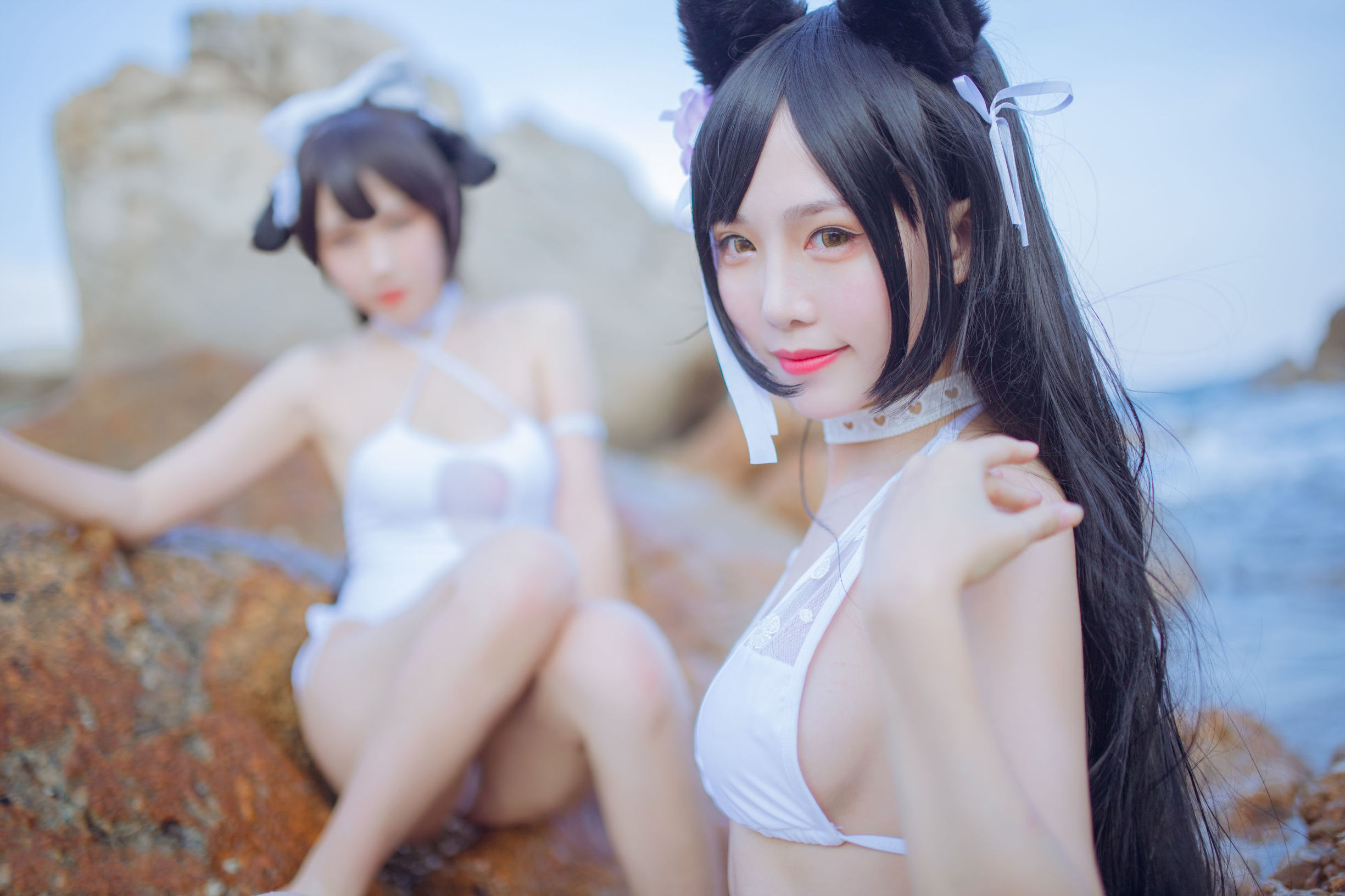 抖娘-利世图集 抖娘×不呆猫 獒犬海边泳装