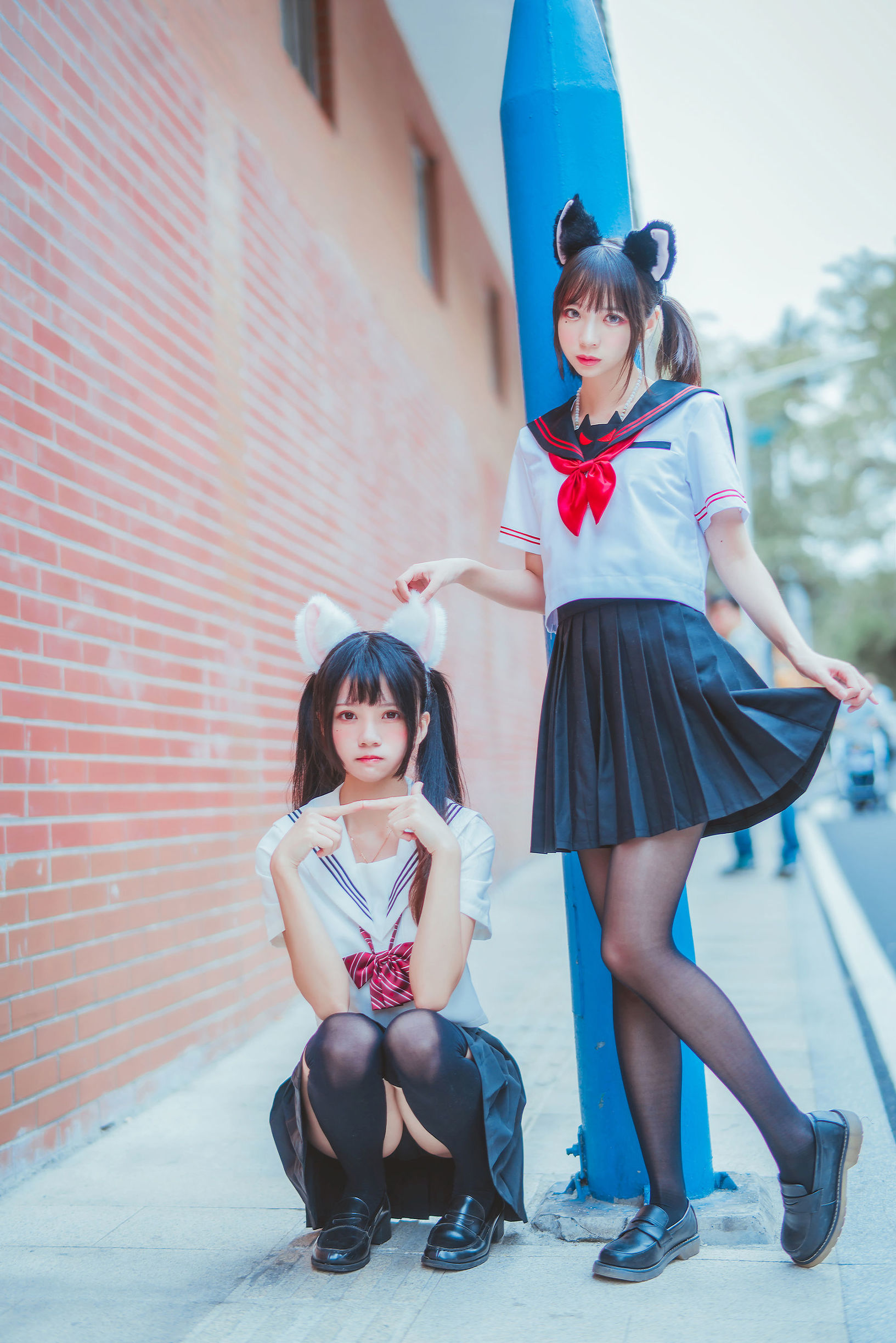 桜桃喵与疯猫ss JK百合2 写真