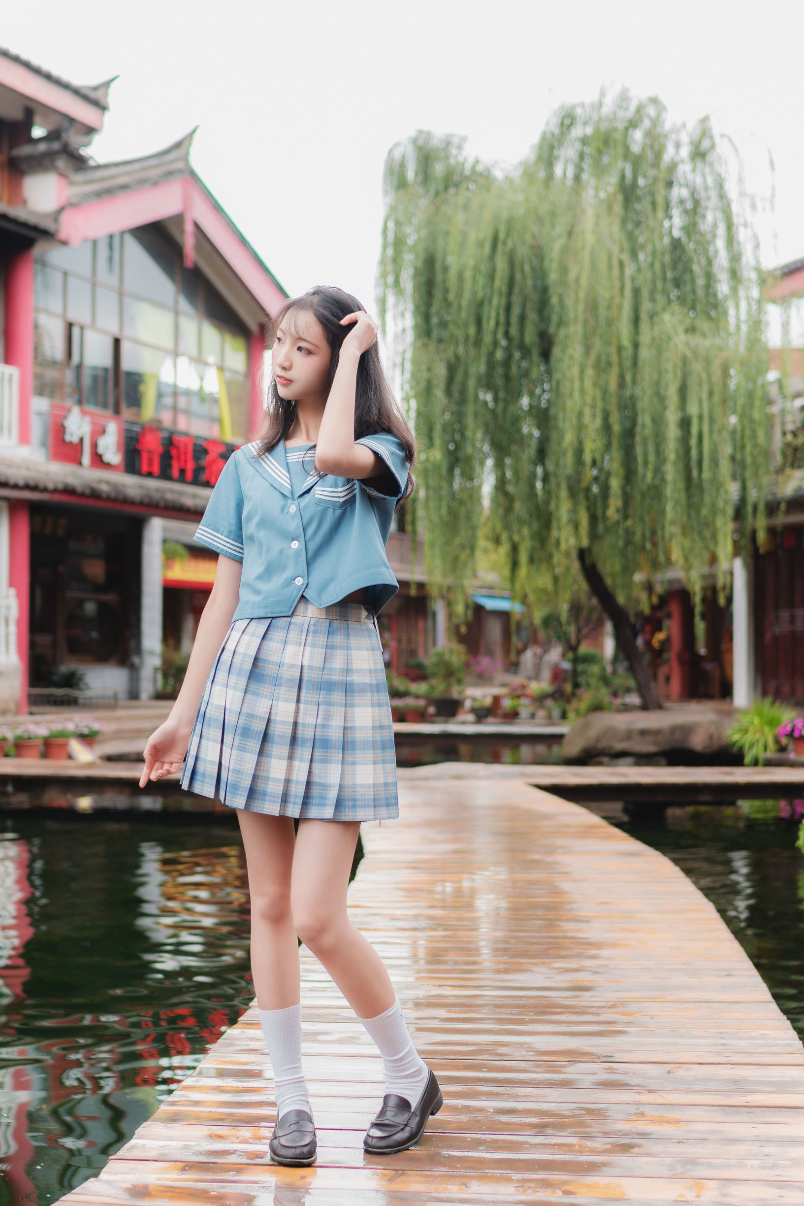 JK cosplay 清纯妹子西瓜 丽江 JK户外 Gallery