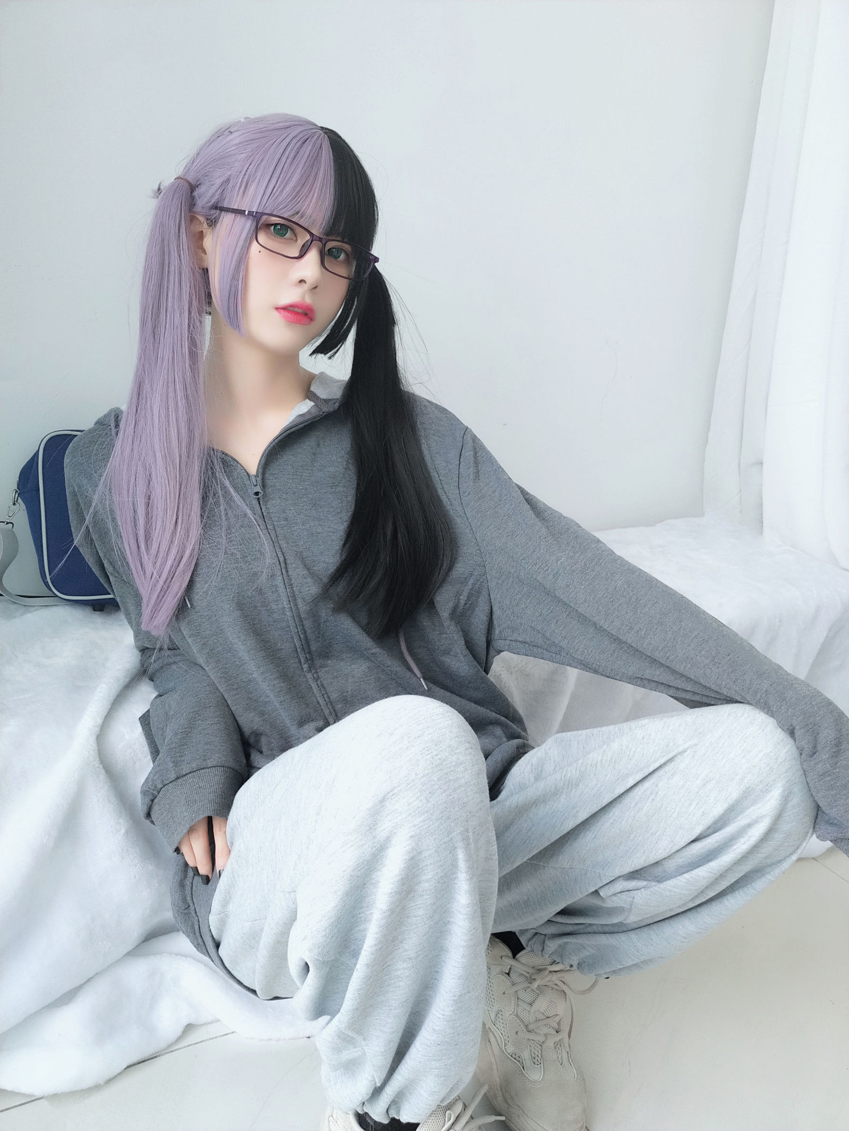萌메이지얀장다모왕w 검은색 섹시 망사 스타킹