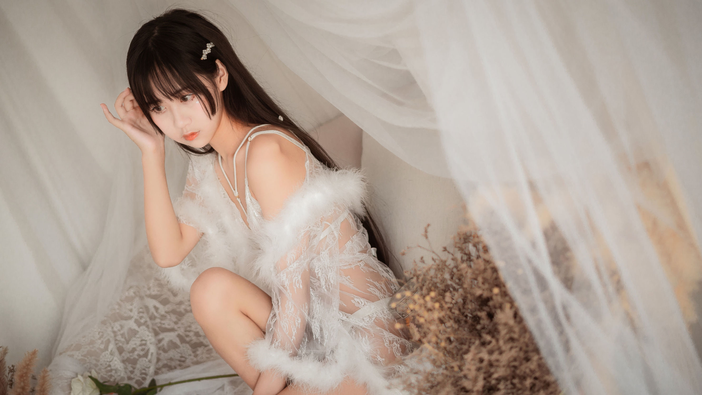 阳光美少女萌芽儿o0 毛绒内衣