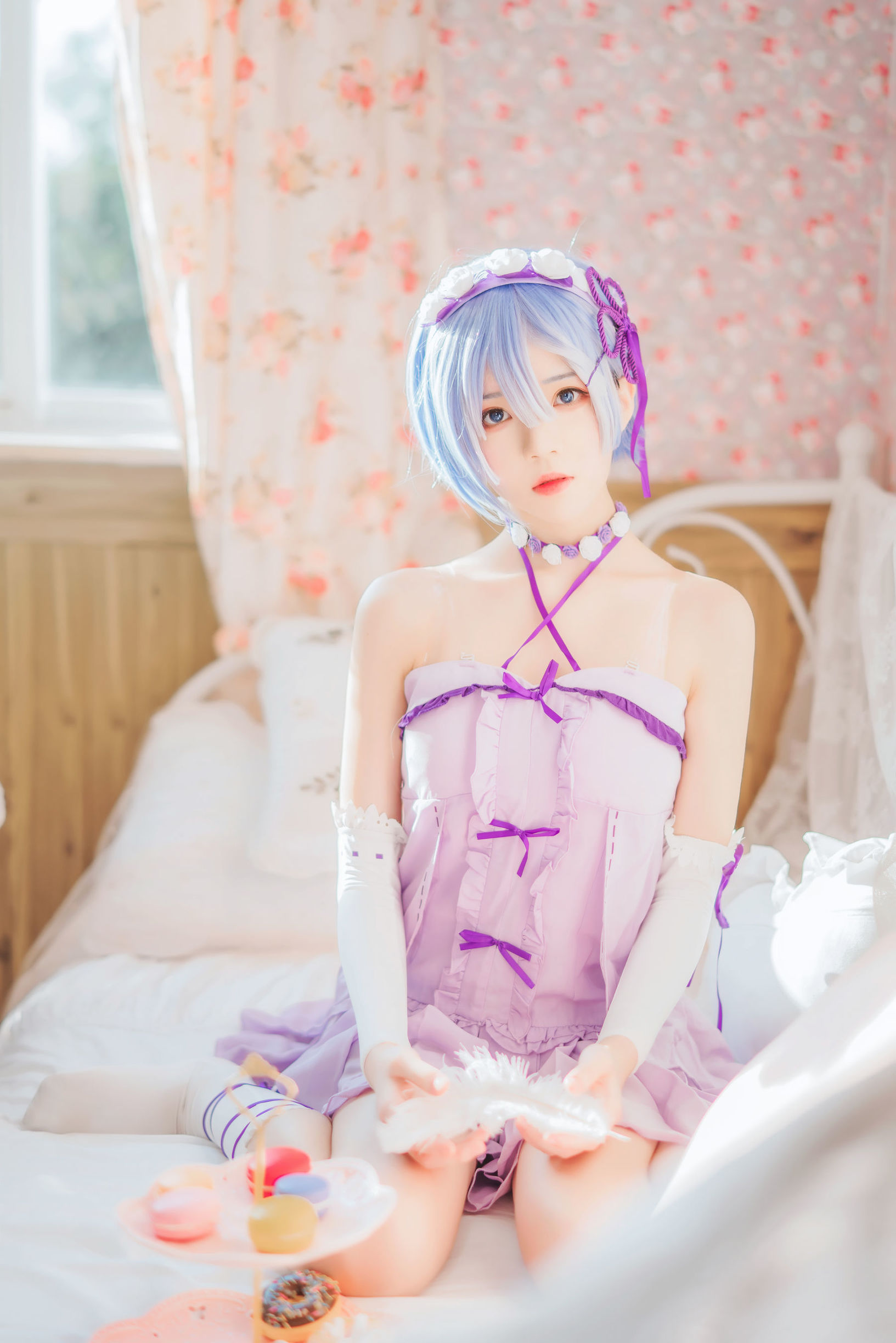 Cosplay Photos] Anime Blogger Chun Mo Mo - Rem's Nap Dress