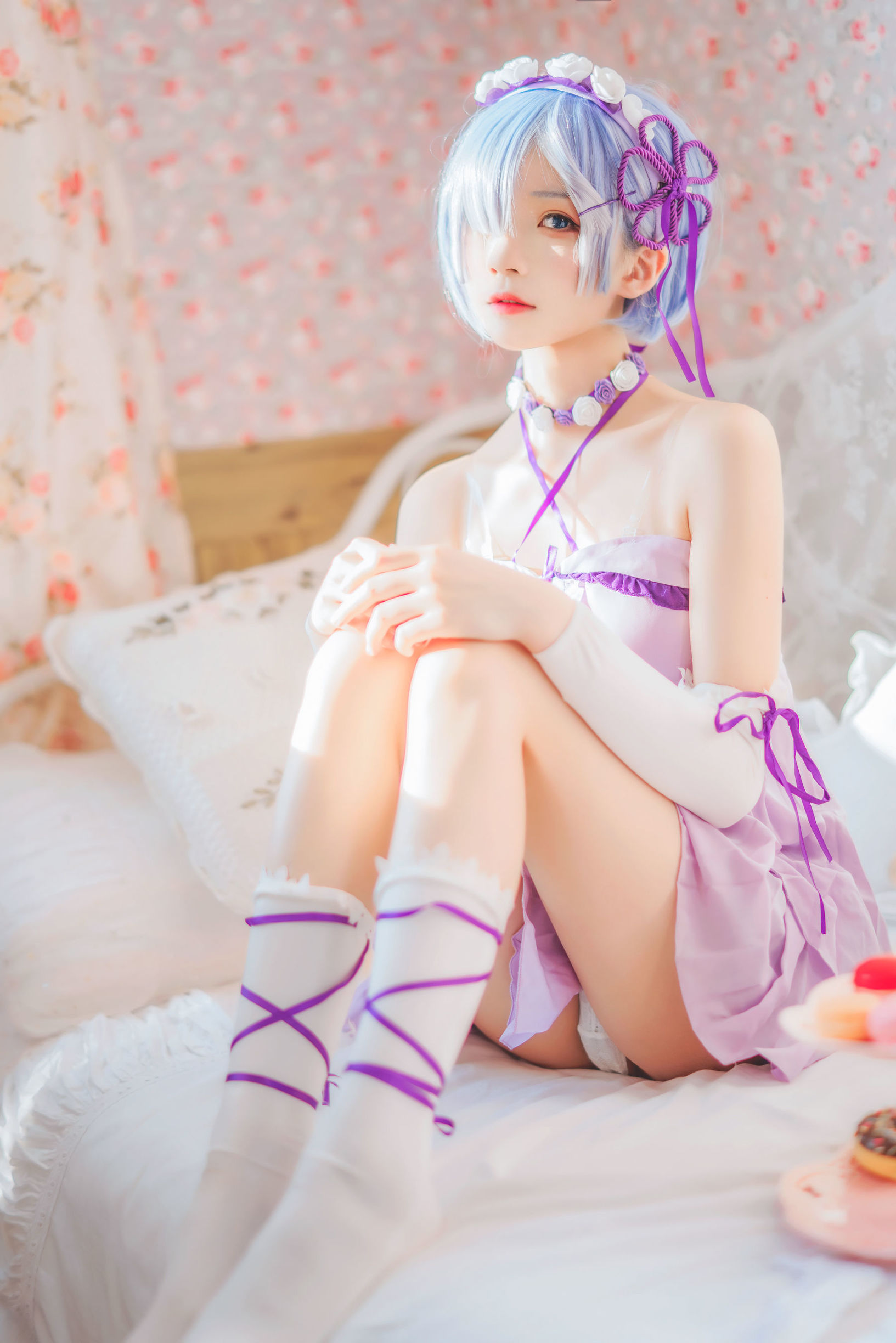 Cosplay Photos] Anime Blogger Chun Mo Mo - Rem's Nap Dress