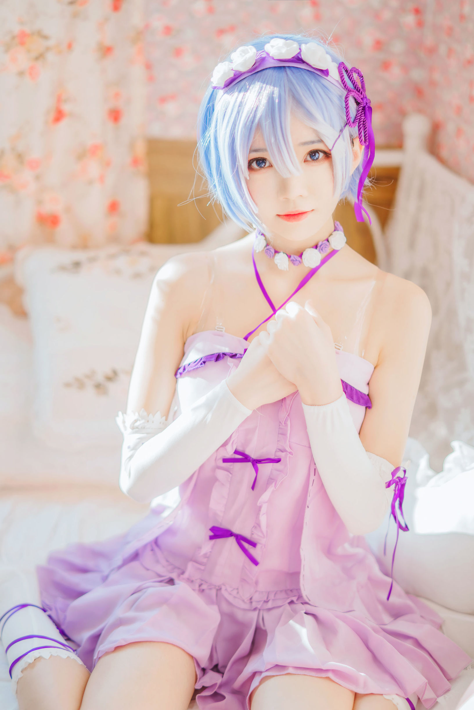 Cosplay Photos] Anime Blogger Chun Mo Mo - Rem's Nap Dress